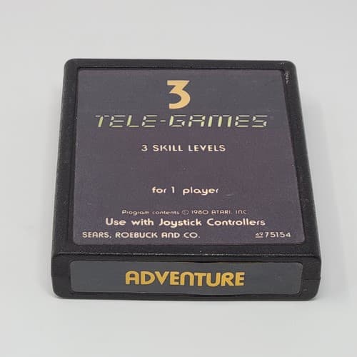 Adventure (Atari 2600) Tele-Games Cartridge CLEANED & TESTED