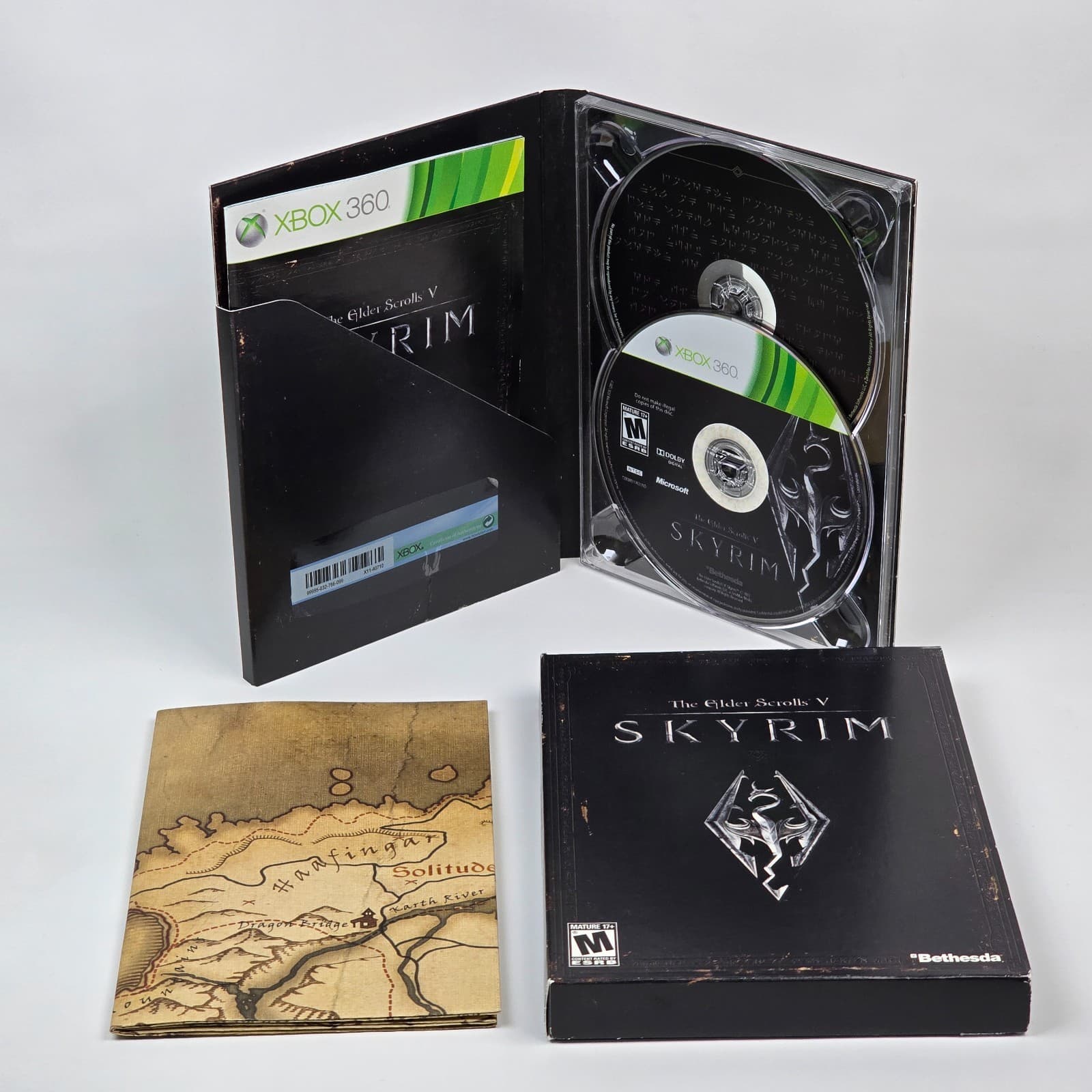 The Elder Scrolls V: Skyrim - Collector's Edition (Xbox 360) CIB COMPLETE w/ MAP - Thumbnail 3