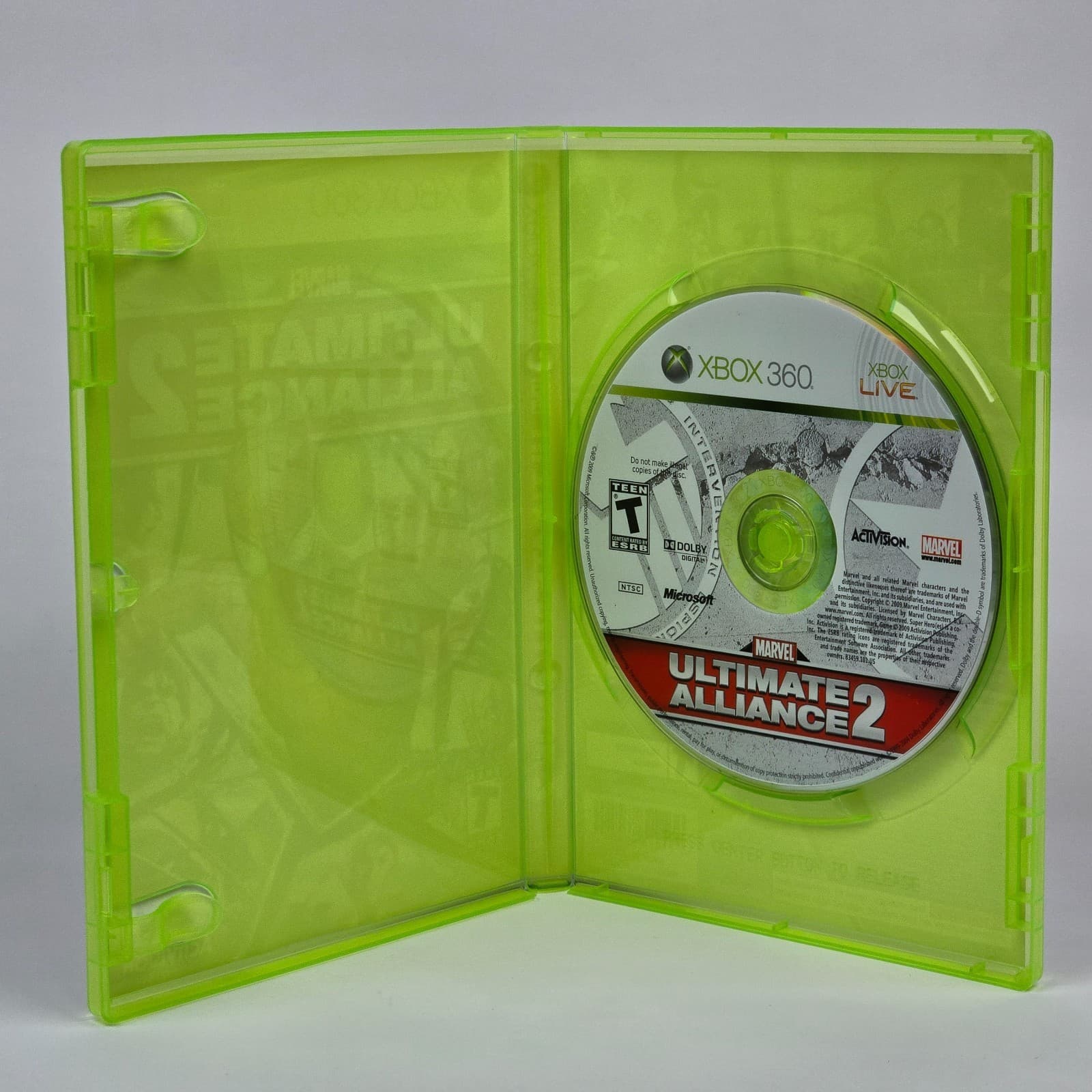 Marvel: Ultimate Alliance 2 (Xbox 360) Case & Disc - Thumbnail 2