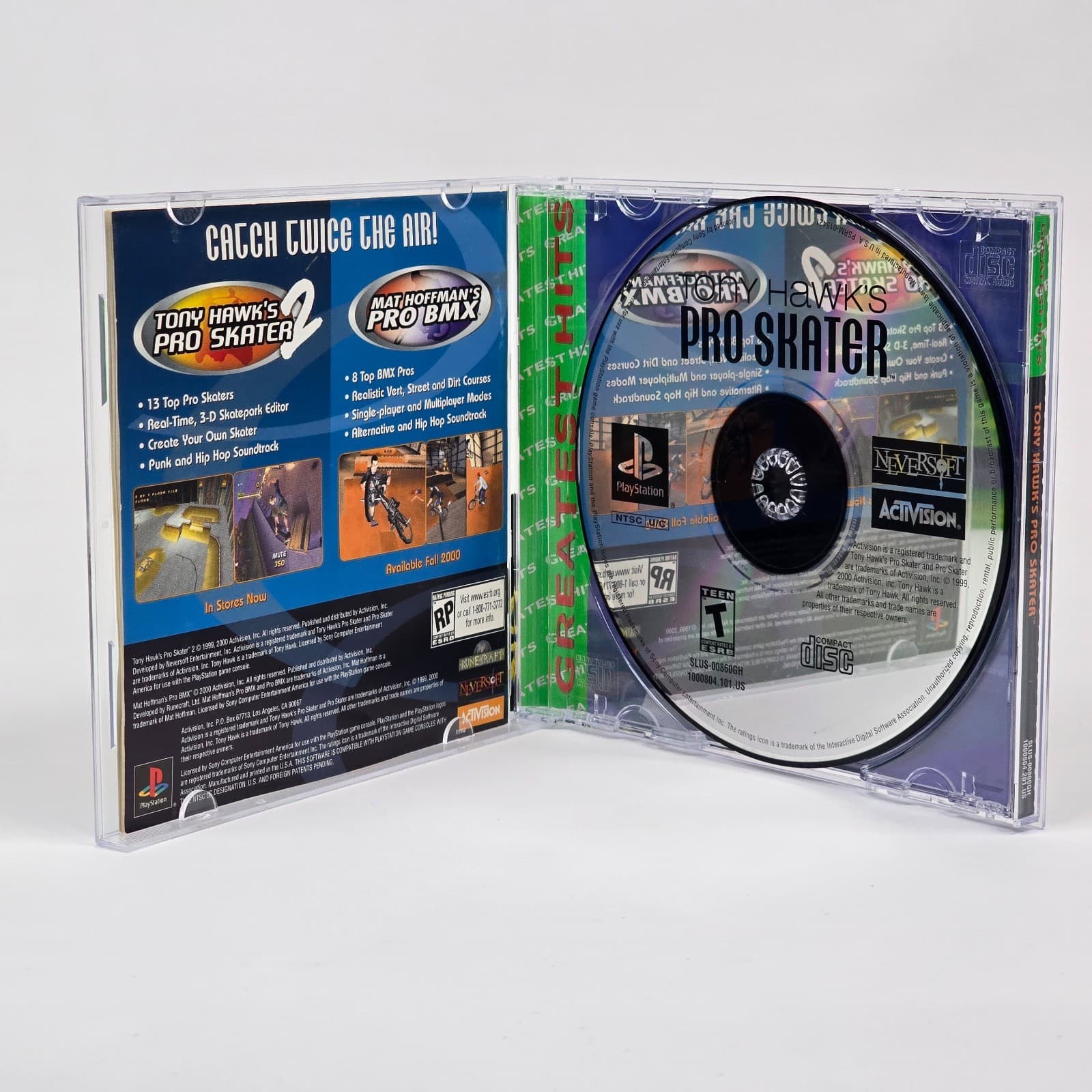 Tony Hawk's Pro Skater (PlayStation 1 PS1) Platinum Hits CIB COMPLETE - Thumbnail 2