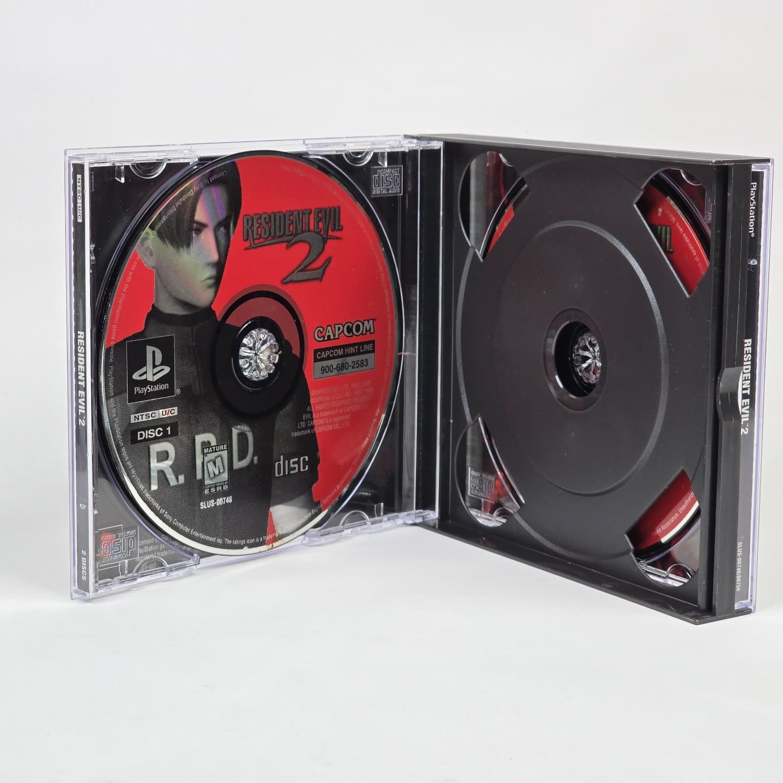 Resident Evil 2 (PlayStation 1 PS1) Dual Shock Black Label Case & Discs TESTED - Thumbnail 2