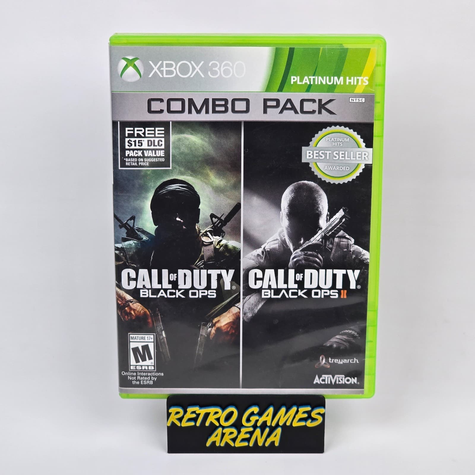 Call of Duty: Black Ops I & II Combo Pack (Xbox 360) Platinum Hits CIB COMPLETE