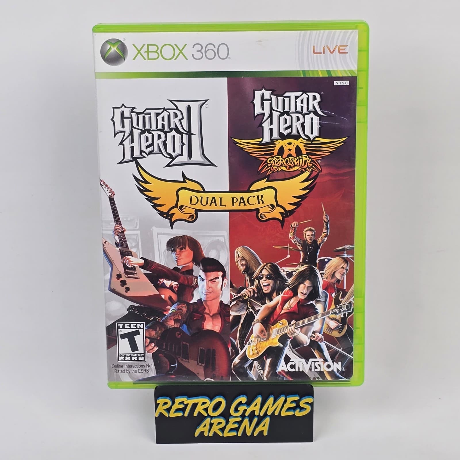 Guitar Hero II 2 & Aerosmith Dual Pack (Xbox 360) CIB COMPLETE