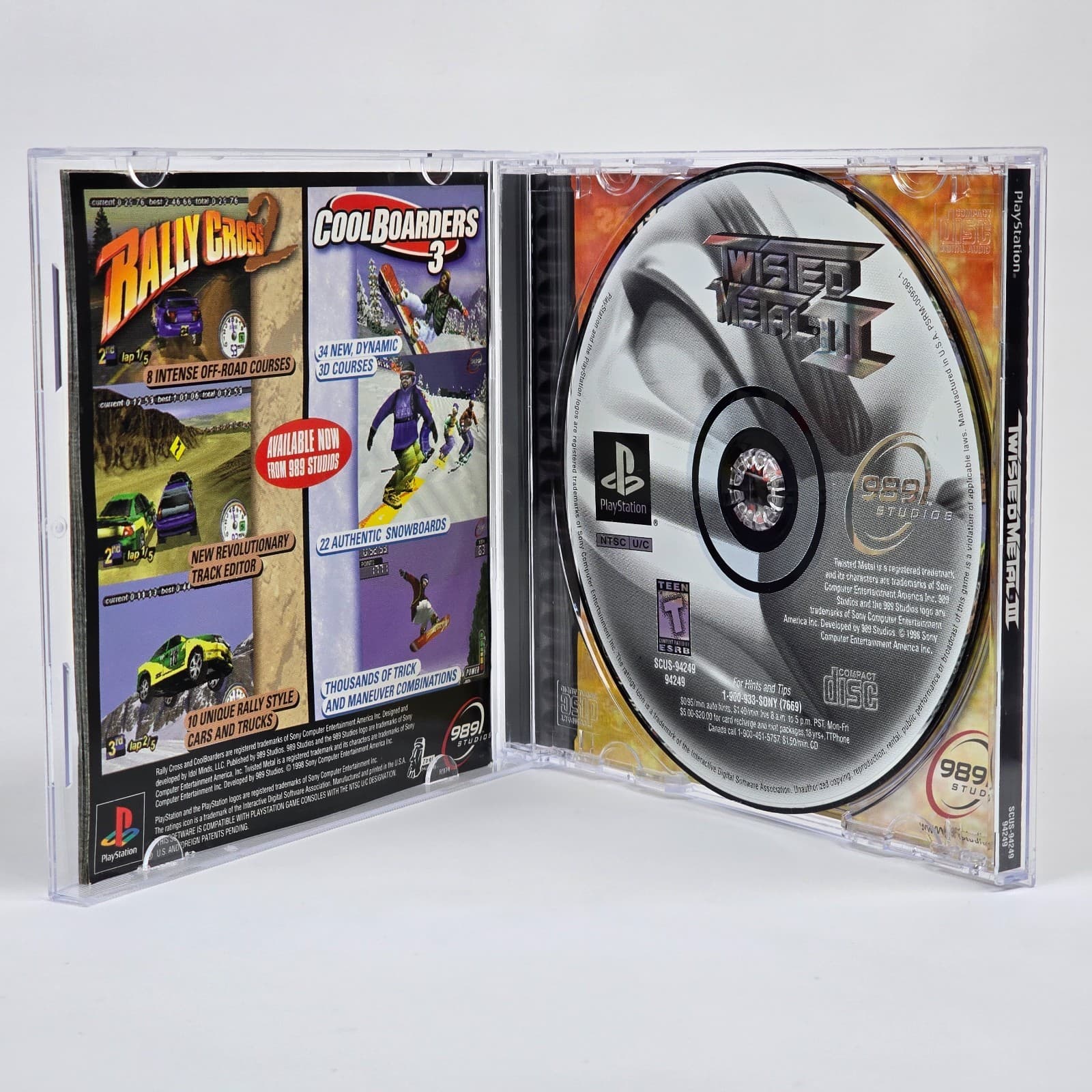 💿REFURBISHED Twisted Metal III 3 (PlayStation 1 PS1) Black Label CIB COMPLETE💿 - Thumbnail 2