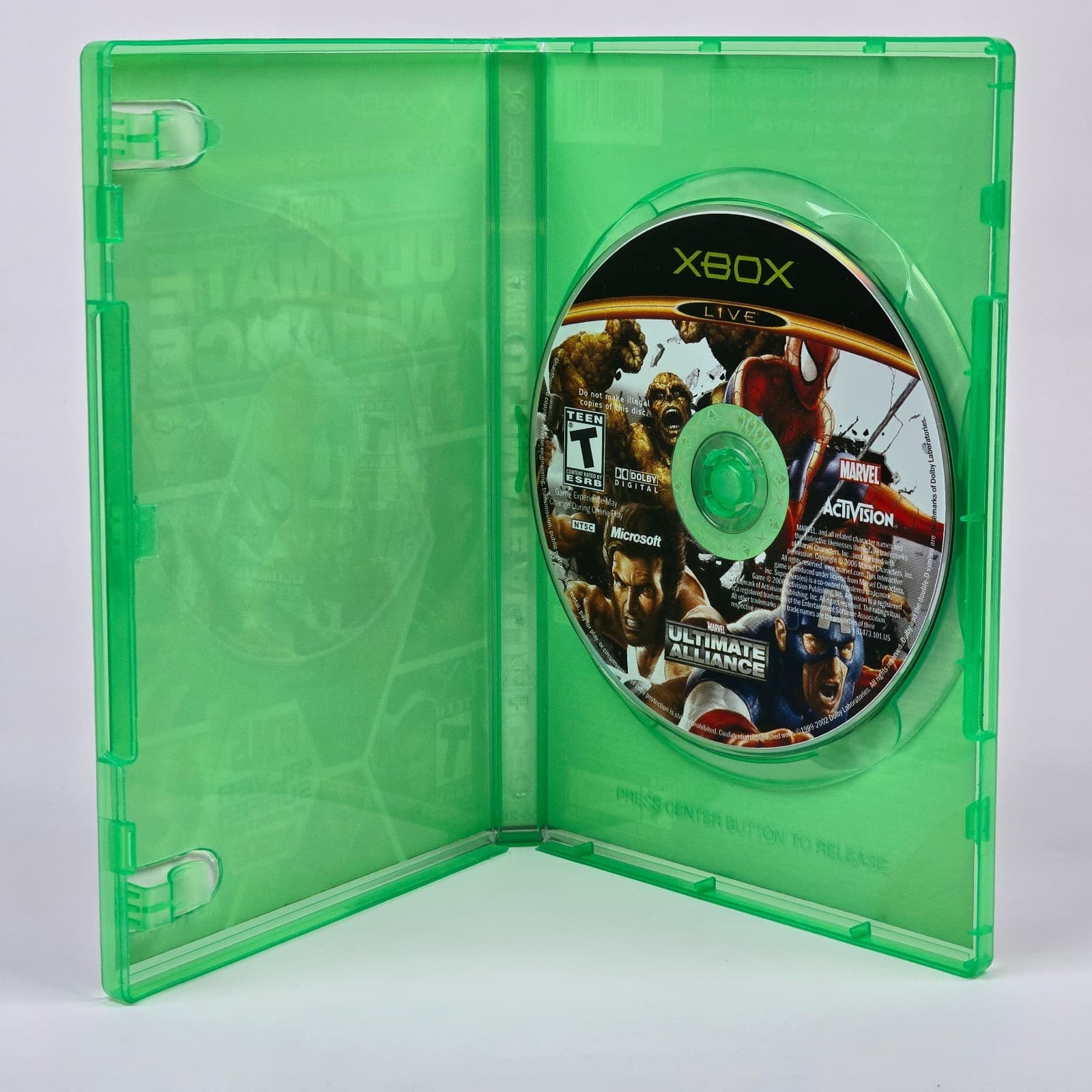 Marvel: Ultimate Alliance (Original Xbox) Black Label Case & Disc - Thumbnail 2