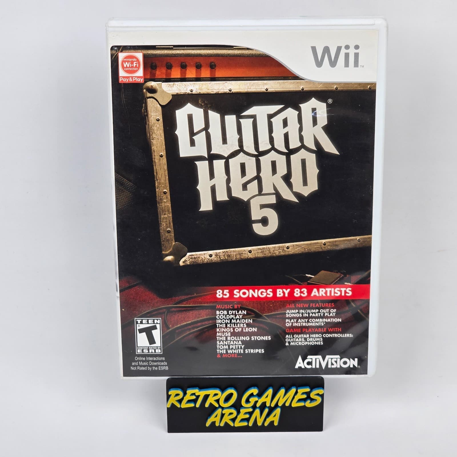 Guitar Hero 5 (Nintendo Wii) Case & Disc