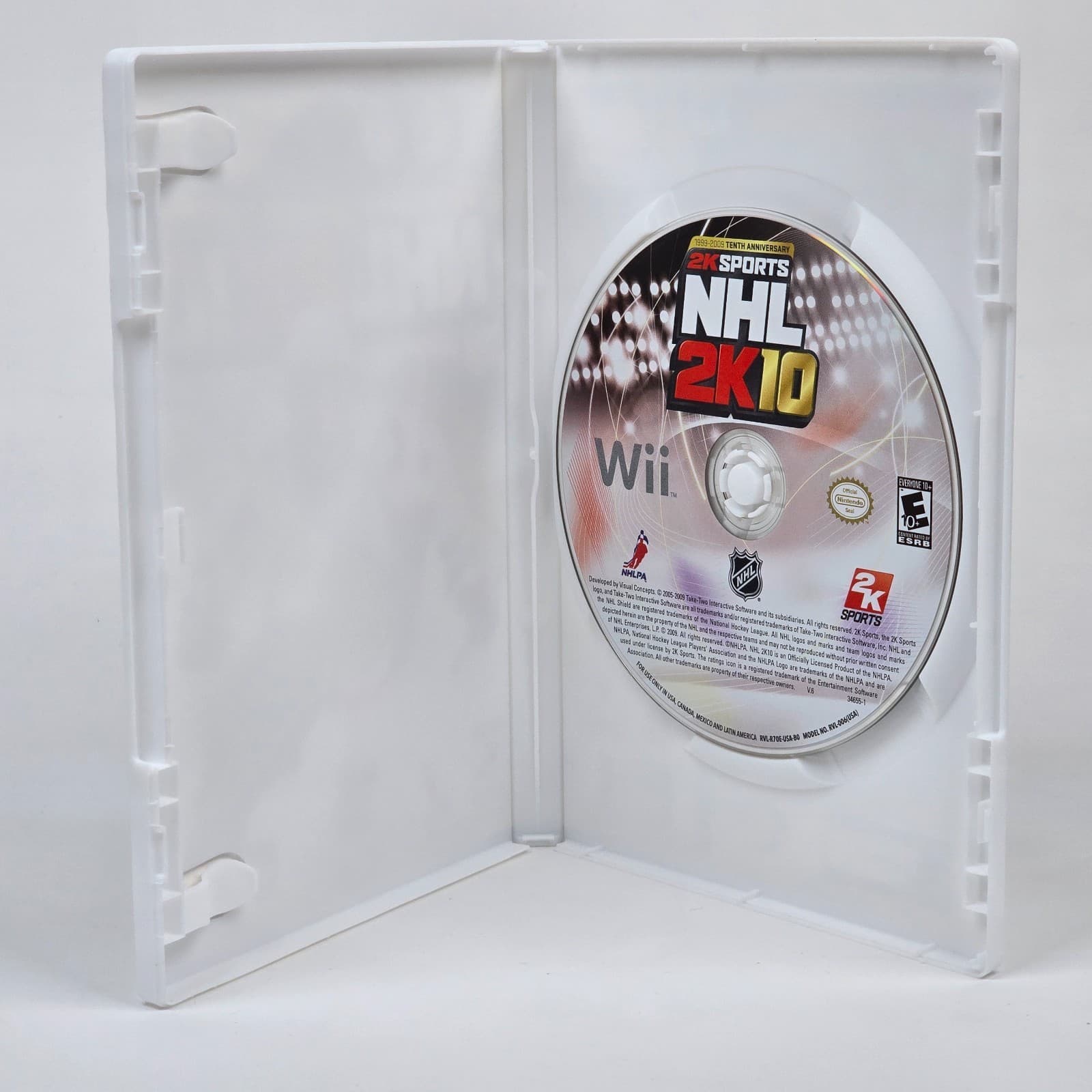 NHL 2K10 (Nintendo Wii) Case & Disc - Thumbnail 2