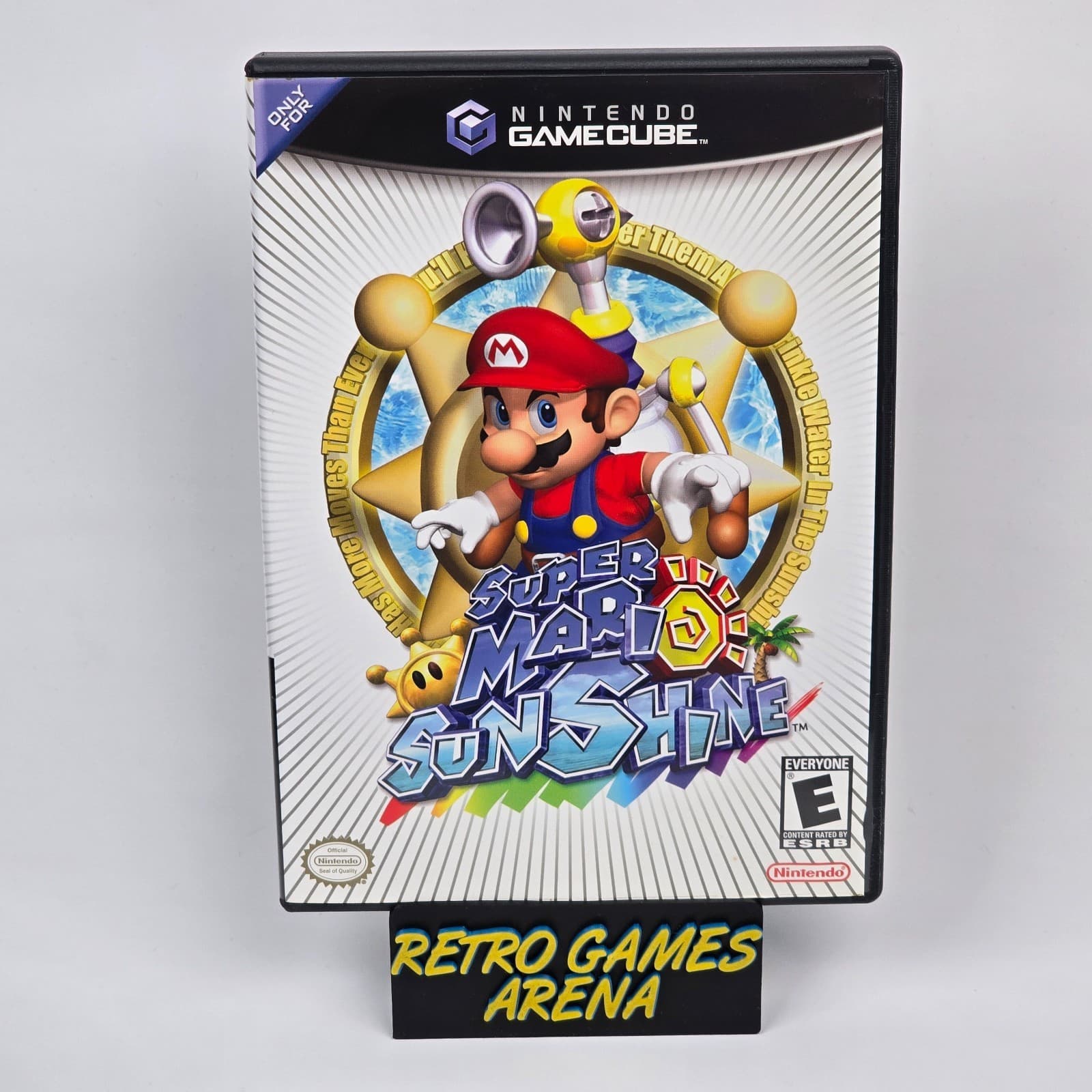 Super Mario Sunshine (Nintendo GameCube) Black Label Case & Disc