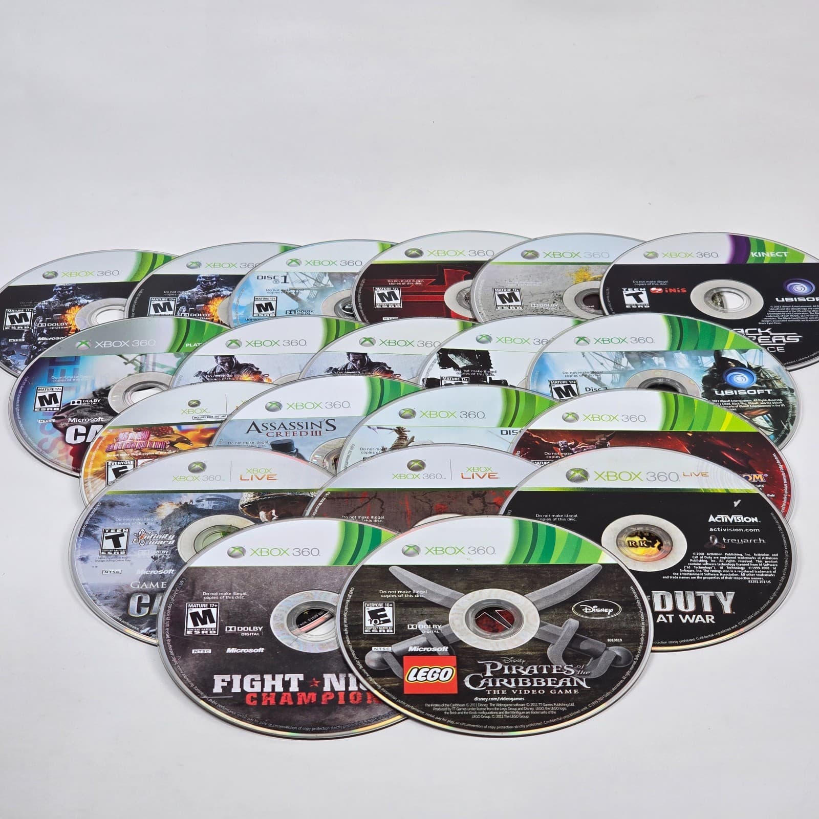 Lot of 100x Loose Xbox 360 Discs LOT F (UNTESTED) Some will need resurfaced - Thumbnail 6