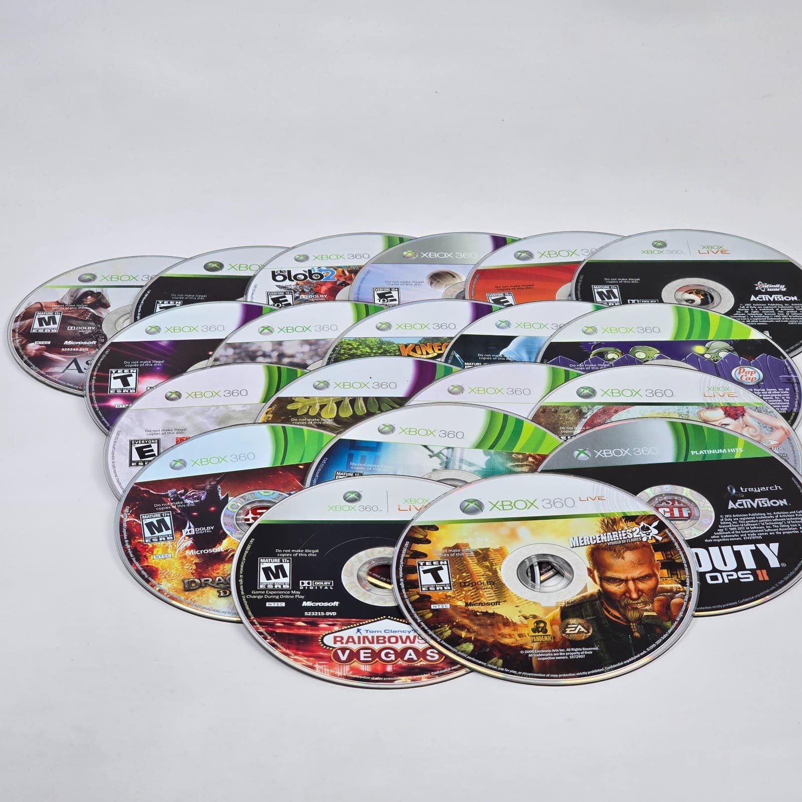 Lot of 100x Loose Xbox 360 Discs LOT G (UNTESTED) Some will need resurfaced - Thumbnail 6