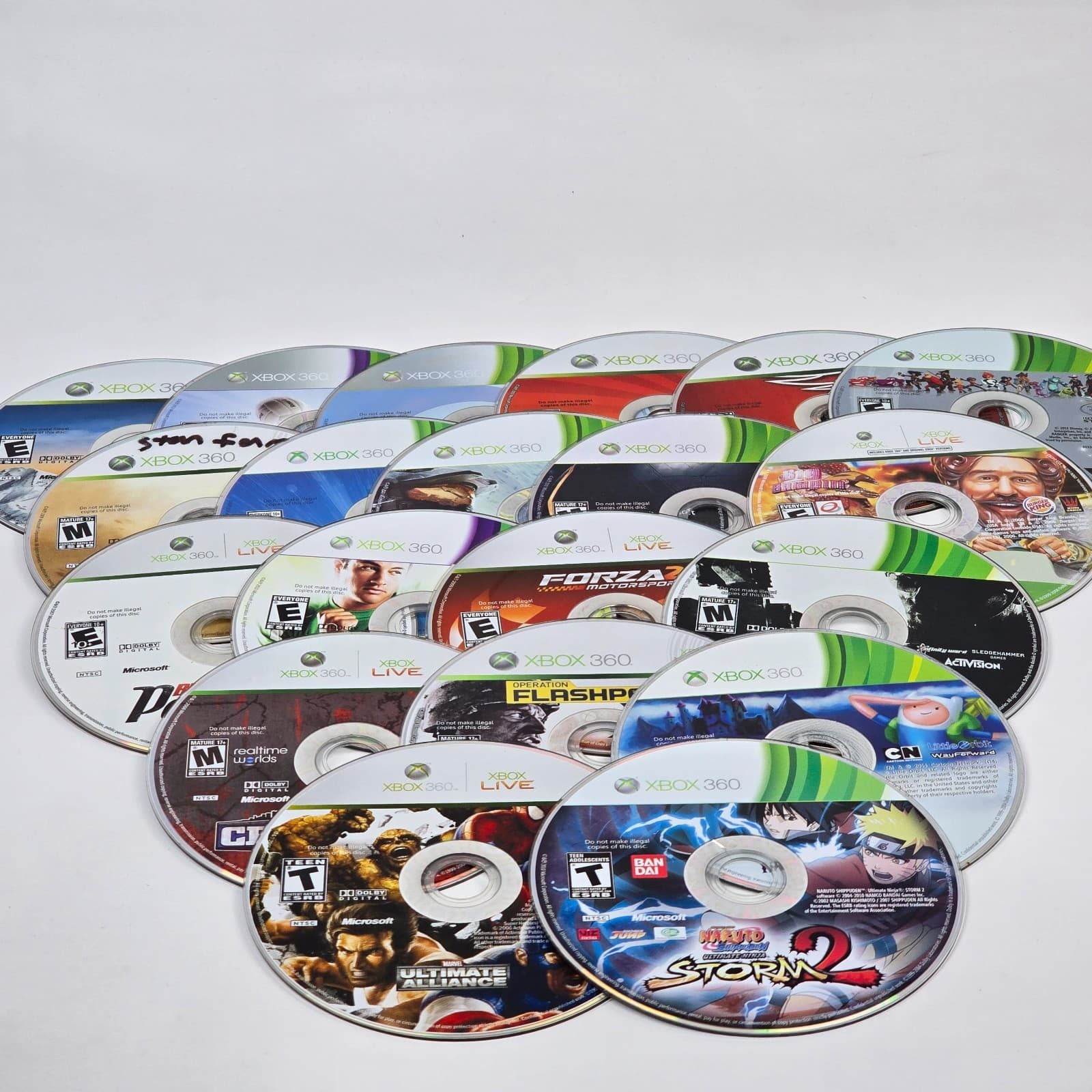 Lot of 100x Loose Xbox 360 Discs LOT G (UNTESTED) Some will need resurfaced - Thumbnail 3