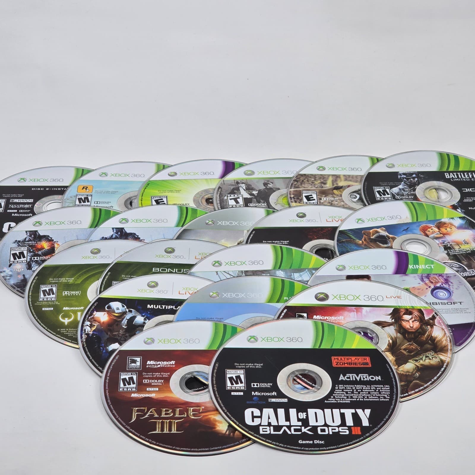 Lot of 100x Loose Xbox 360 Discs LOT G (UNTESTED) Some will need resurfaced - Thumbnail 5