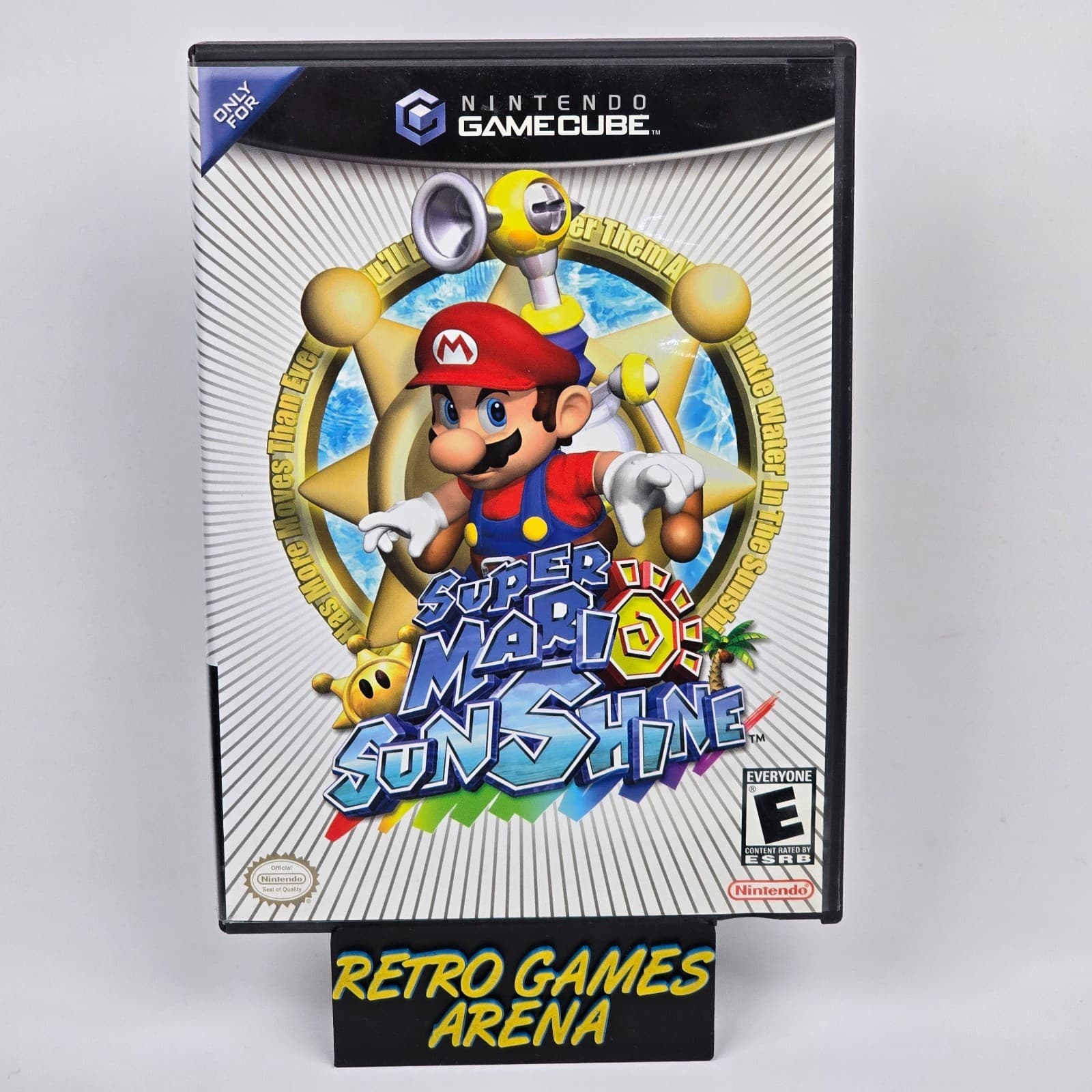 Super Mario Sunshine (Nintendo GameCube) Black Label CIB COMPLETE (Manual Worn)