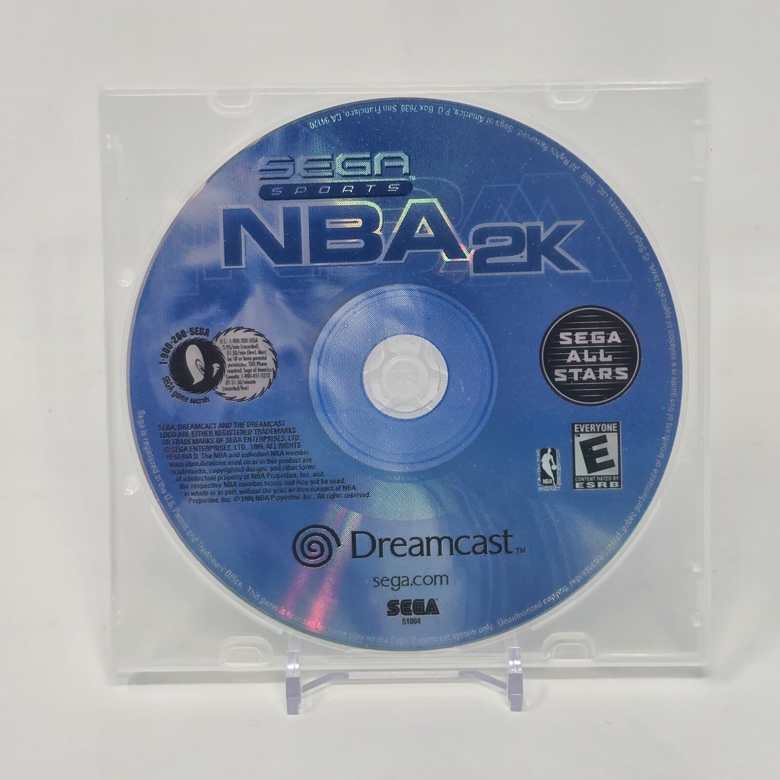 NBA 2K (Sega Dreamcast) All Stars Disc TESTED