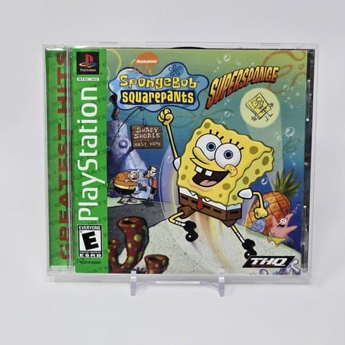 SpongeBob SquarePants SuperSponge (PlayStation 1 PS1) Greatest Hits CIB & TESTED