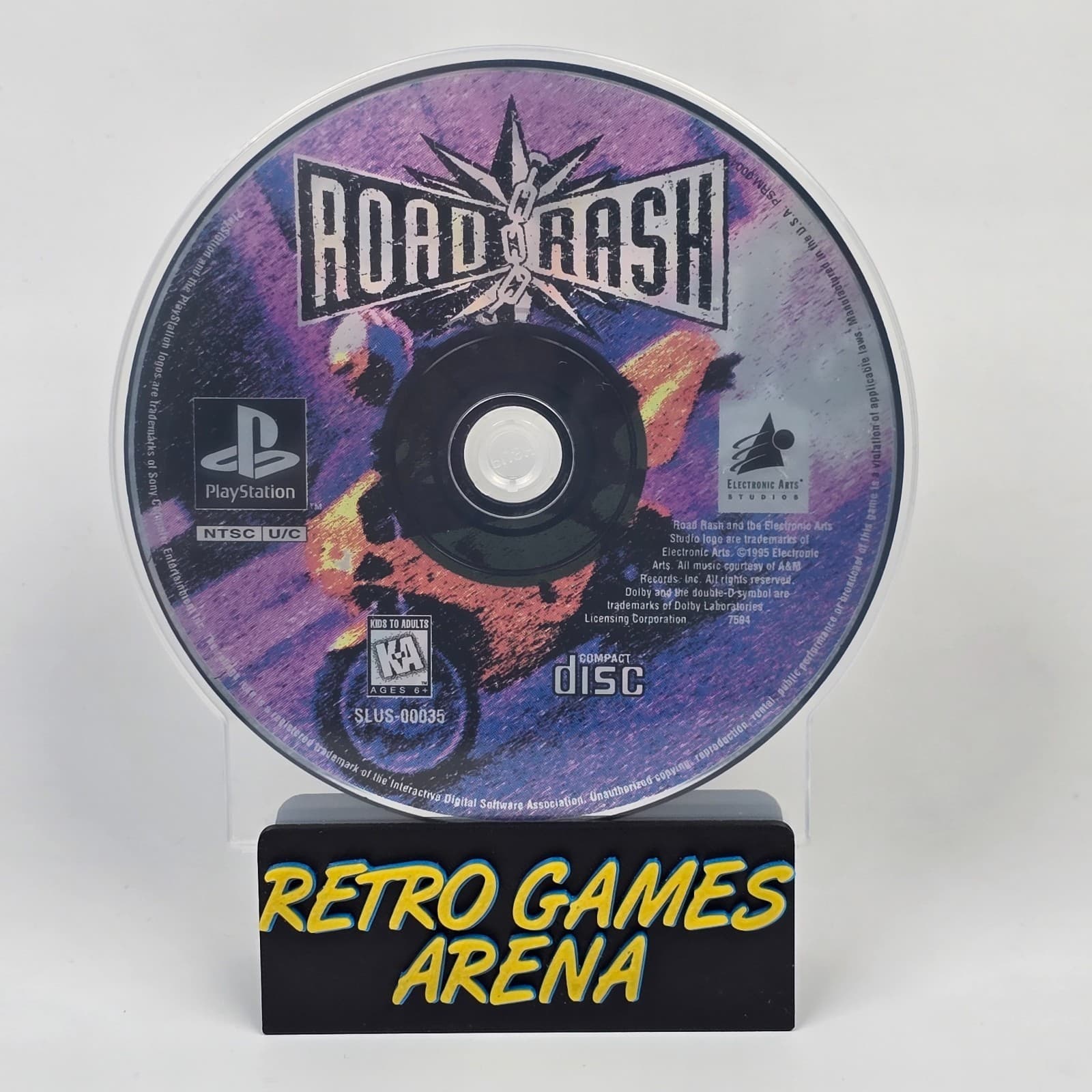 Road Rash (PlayStation 1 PS1) Black Label Disc
