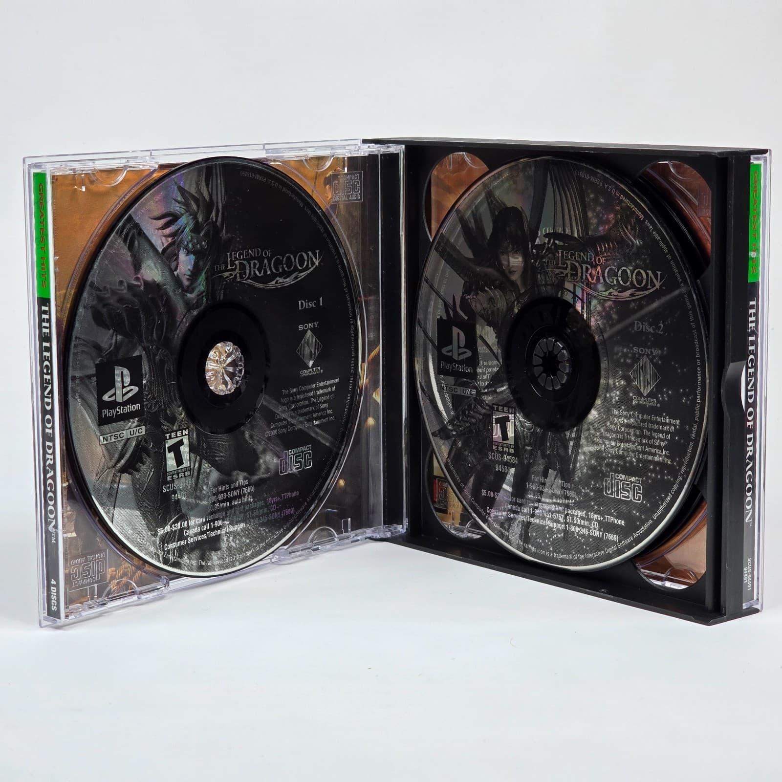 The Legend of Dragoon (PlayStation 1 PS1) Greatest Hits Case & Discs - Thumbnail 2