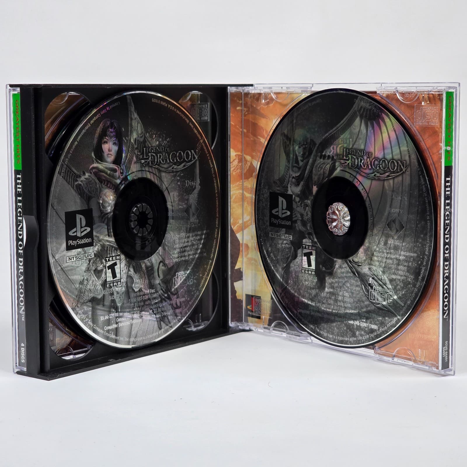The Legend of Dragoon (PlayStation 1 PS1) Greatest Hits Case & Discs - Thumbnail 3