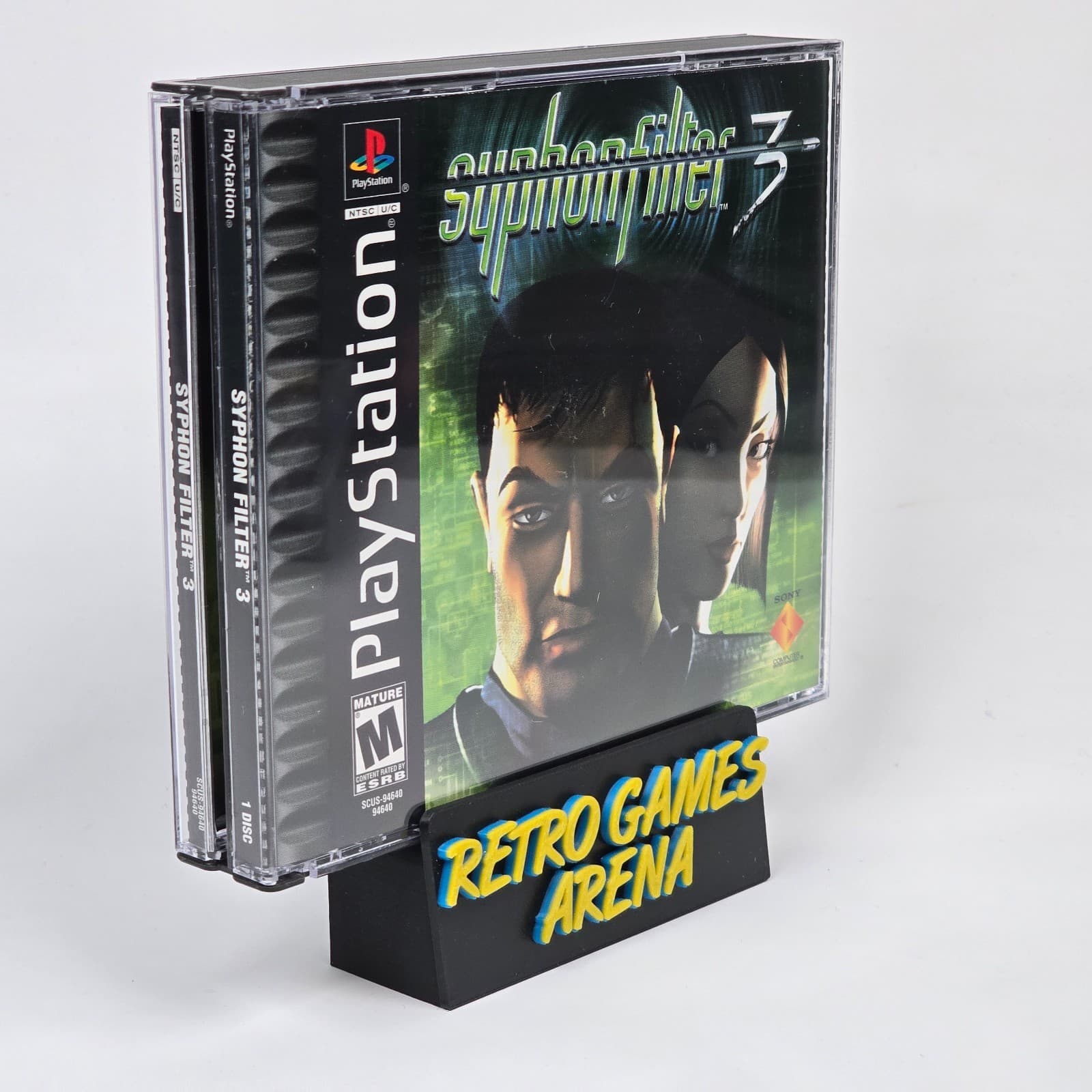 Syphon Filter 3 (PlayStation 1 PS1) Black Label Case & Disc