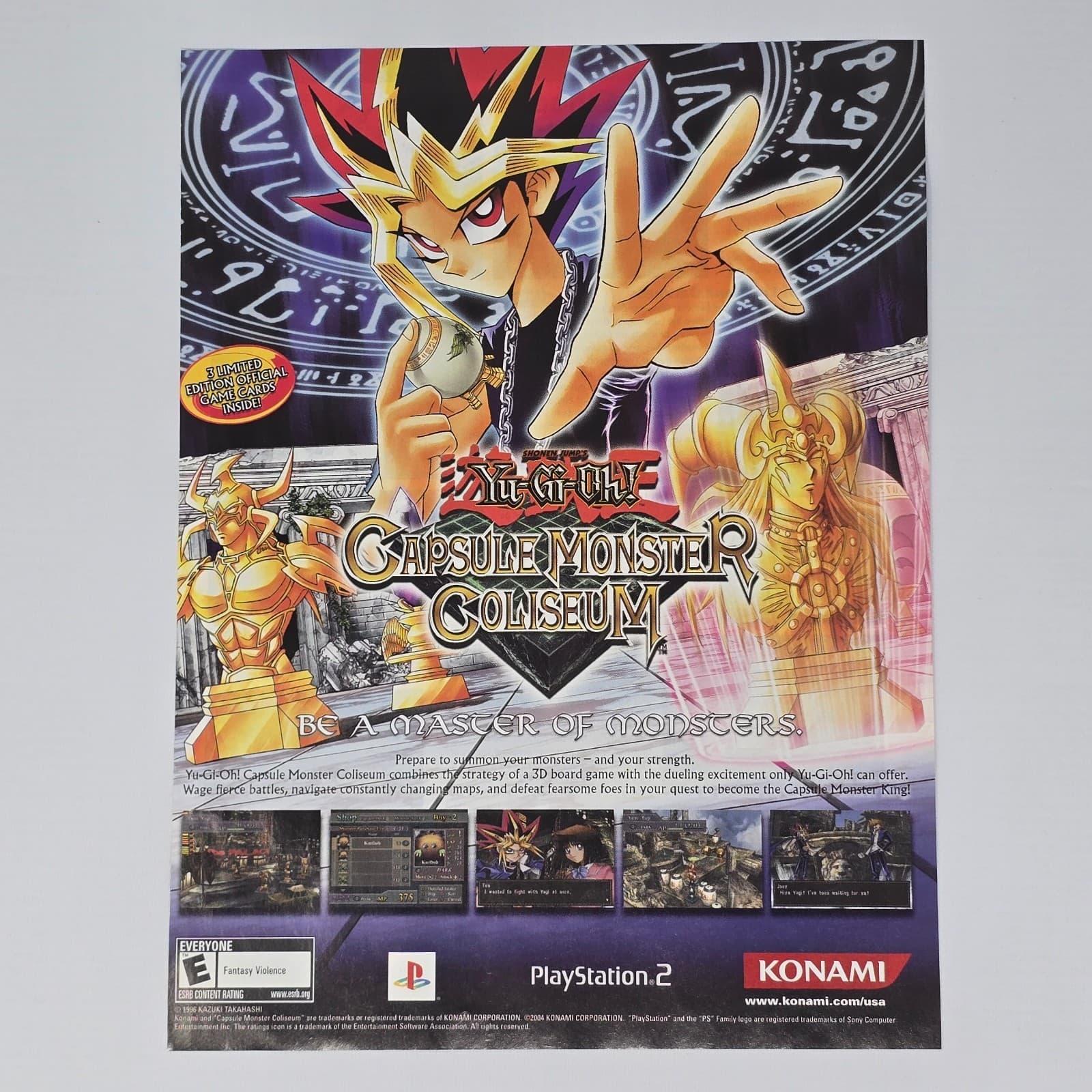 Yu-Gi-Oh! Capsule Monster Coliseum PlayStation 2 PS2 Master Print Ad/Poster