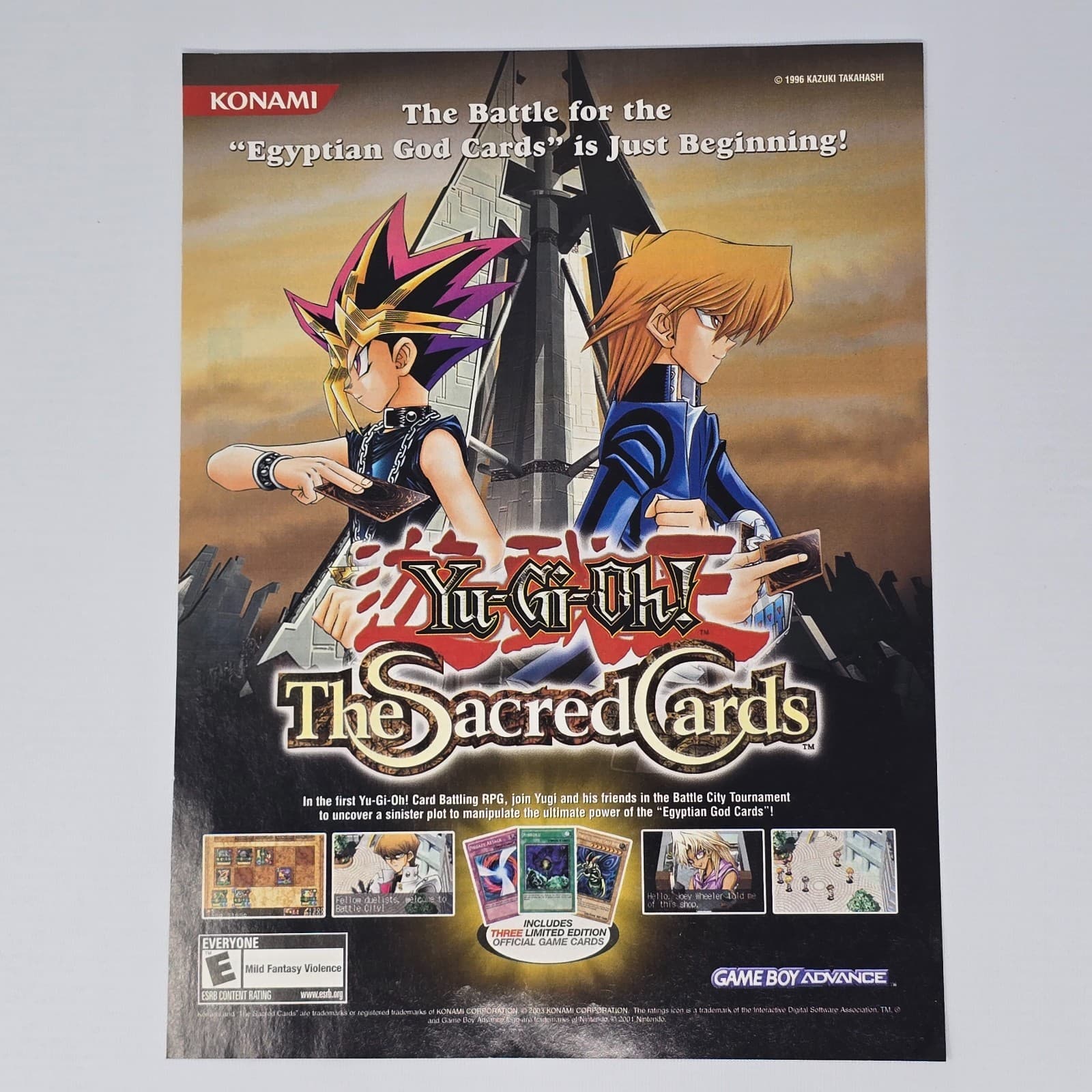 Yu-Gi-Oh! The Sacred Cards Game Boy Advance Egyptian Print Ad/Poster