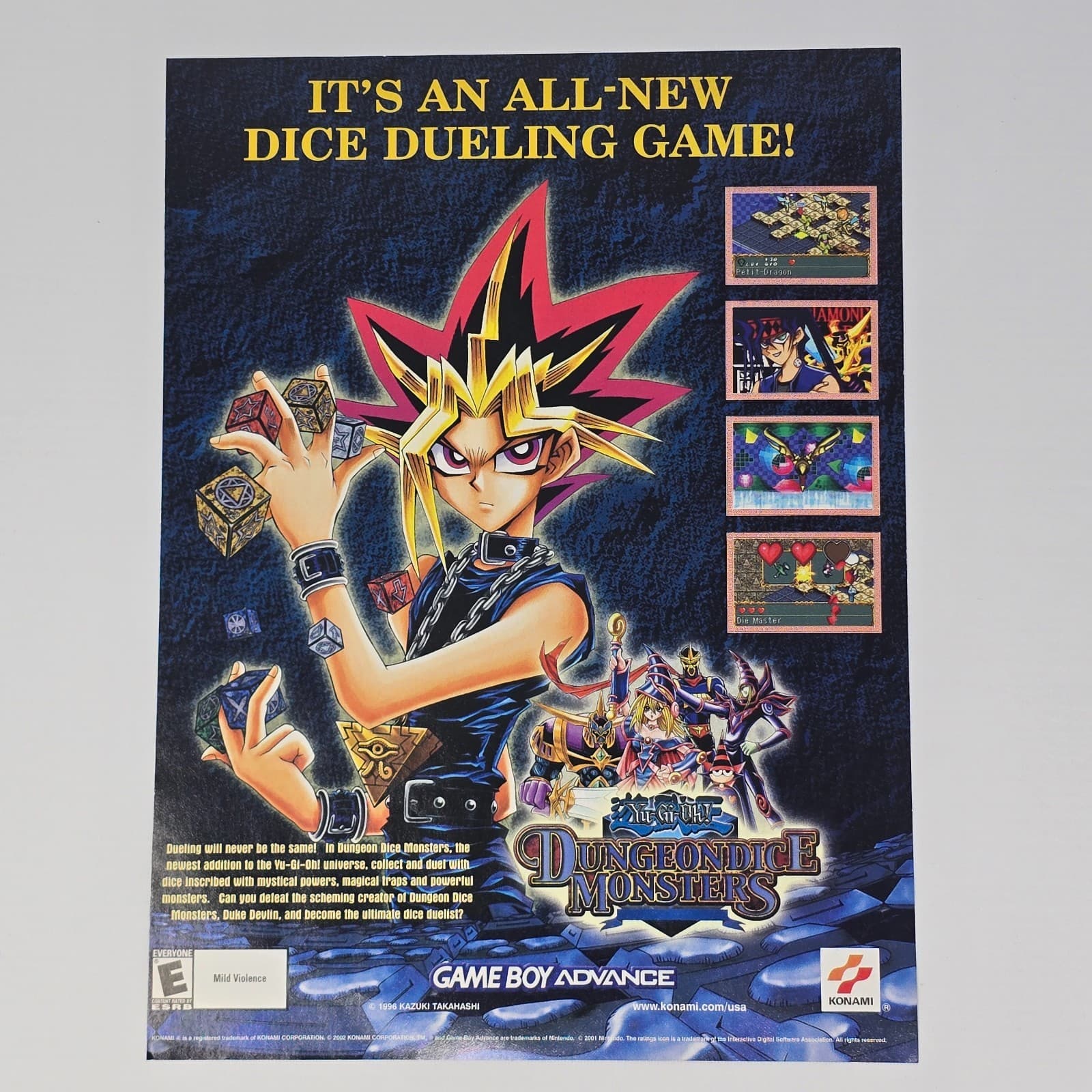 Yu-Gi-Oh! Dungeondice Monsters Game Boy Advance Dueling Print Ad/Poster