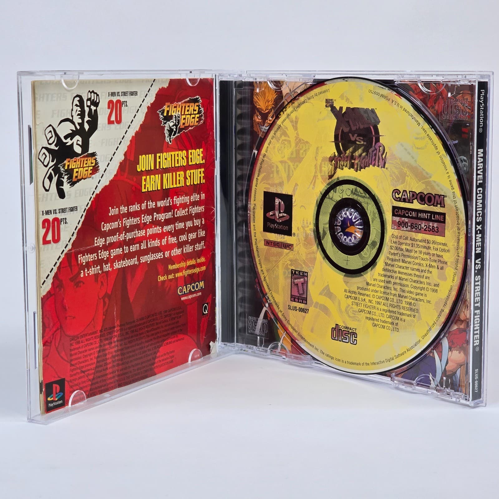 Marvel Comics: X-Men vs Street Fighter (PlayStation 1 PS1) CIB (Manual Worn) - Thumbnail 2