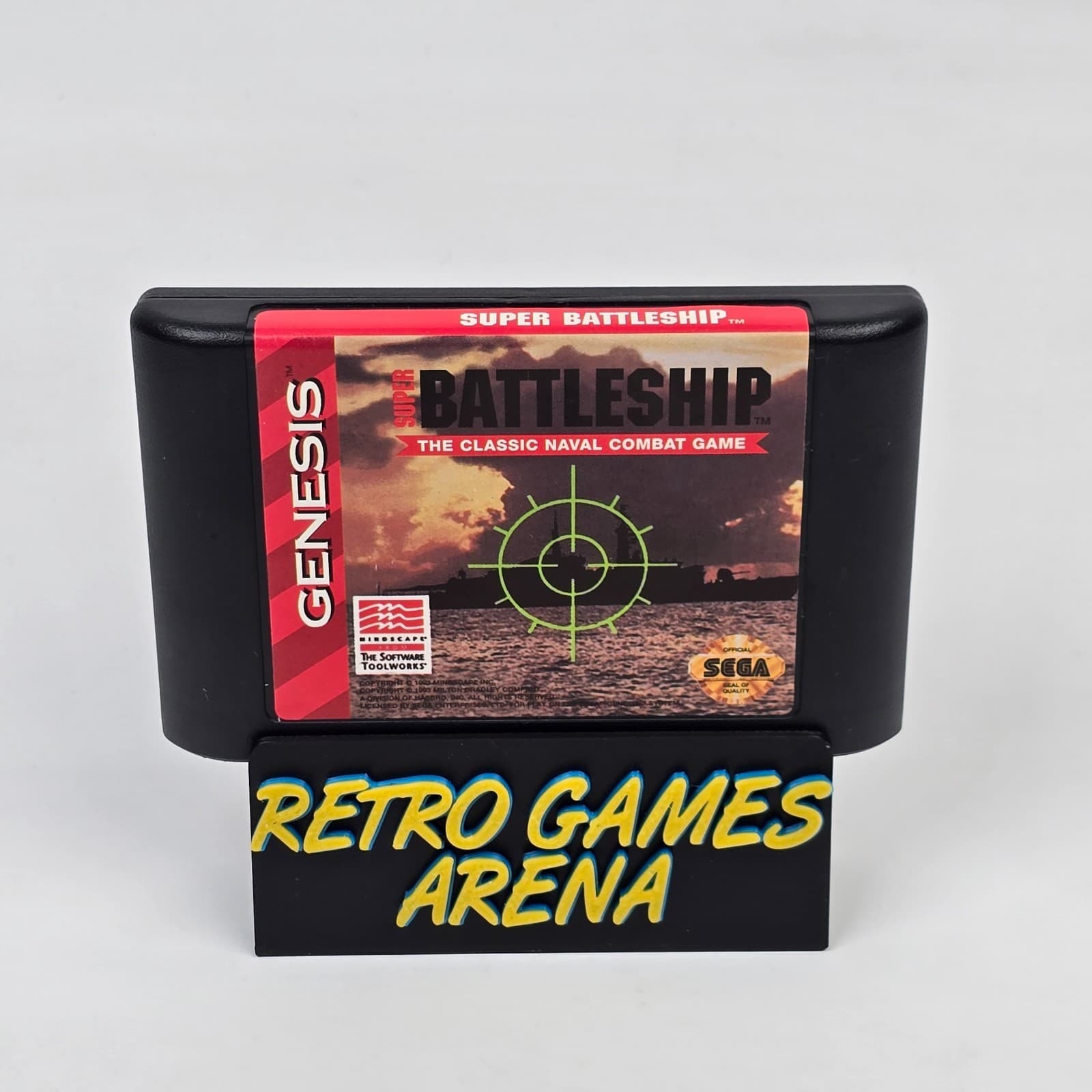 Super Battleship (Sega Genesis) Cartridge CLEANED & TESTED