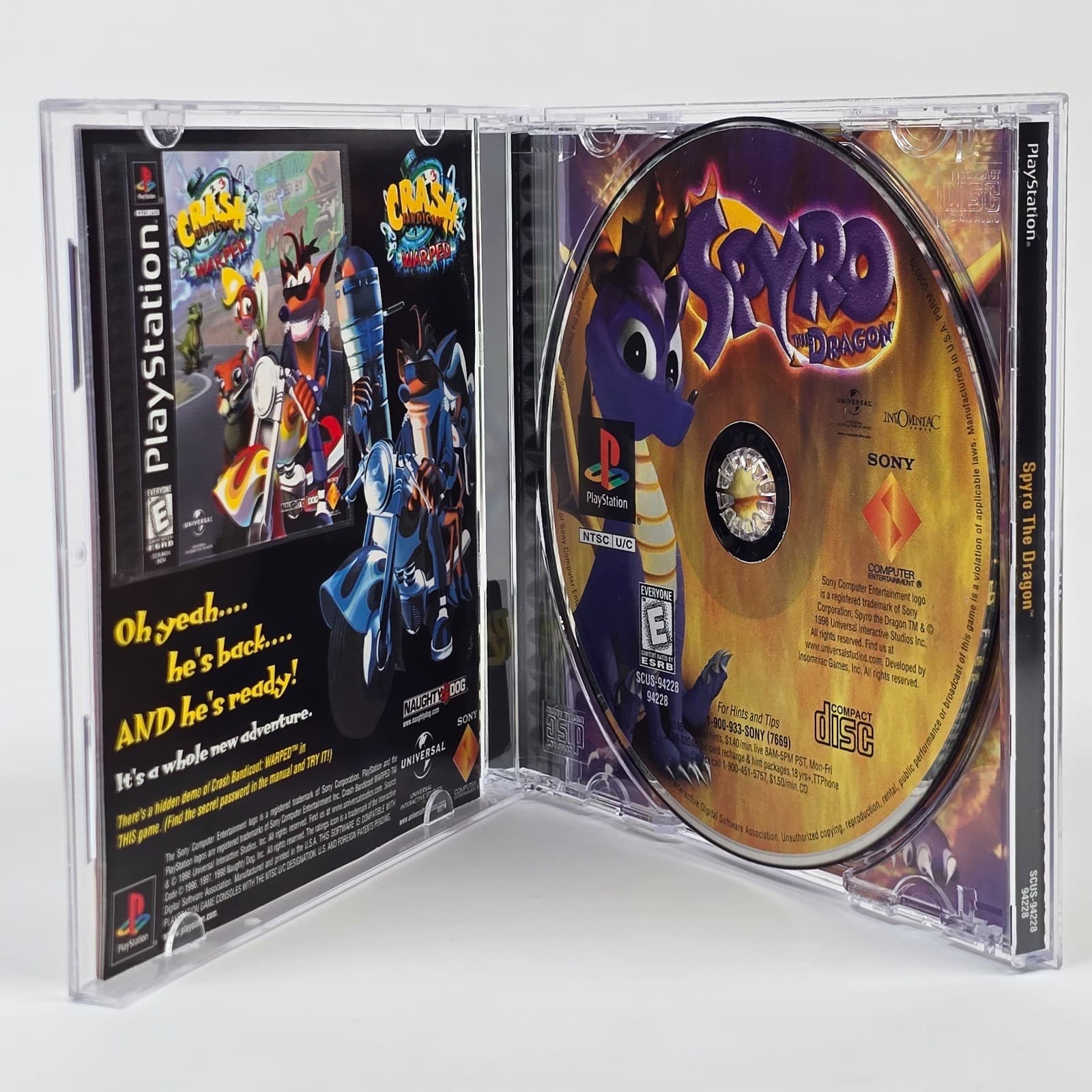 Spyro the Dragon (PlayStation 1 PS1) Black Label CIB COMPLETE - Thumbnail 2