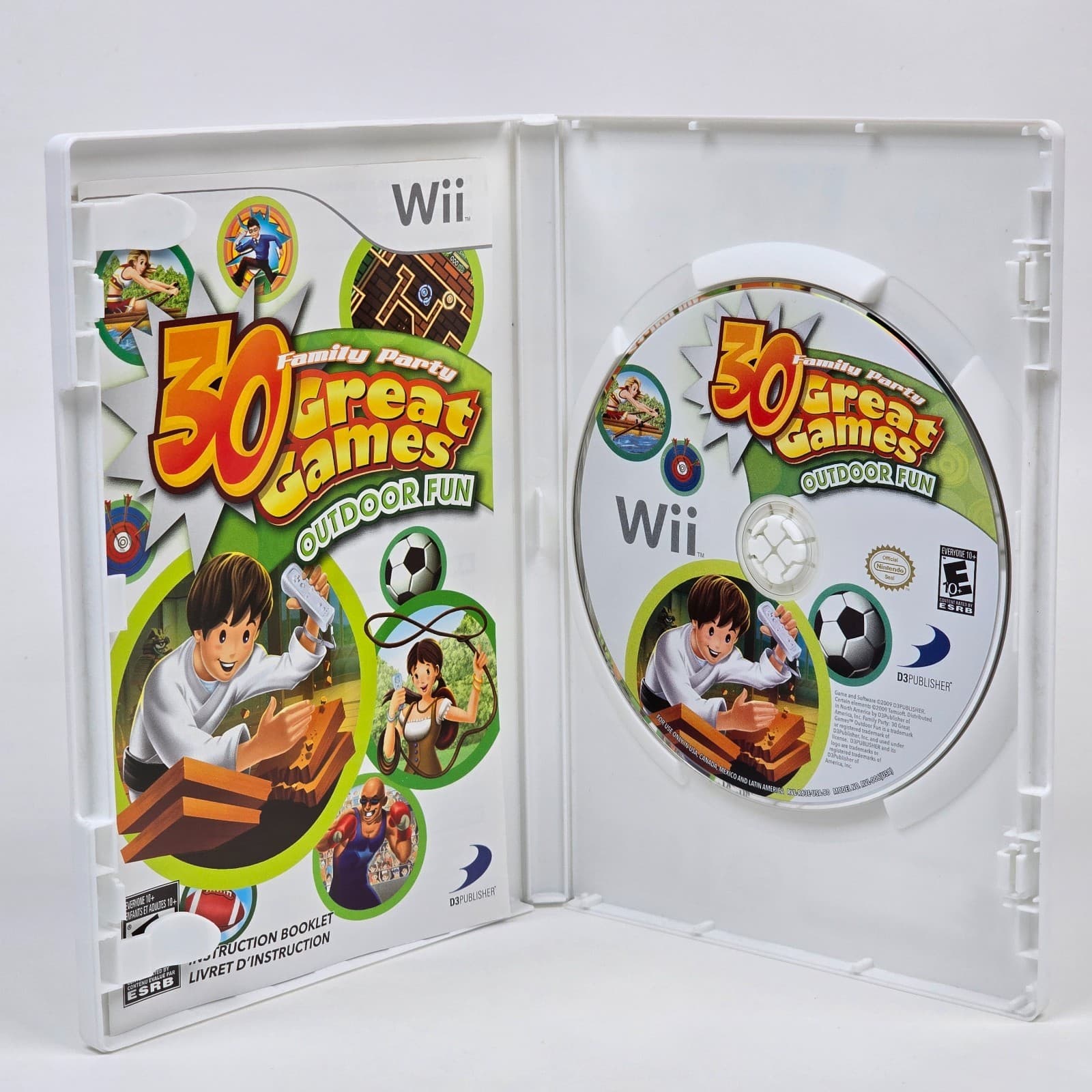 Family Party: 30 Great Games: Outdoor Fun (Nintendo Wii) CIB COMPLETE & TESTED - Thumbnail 2