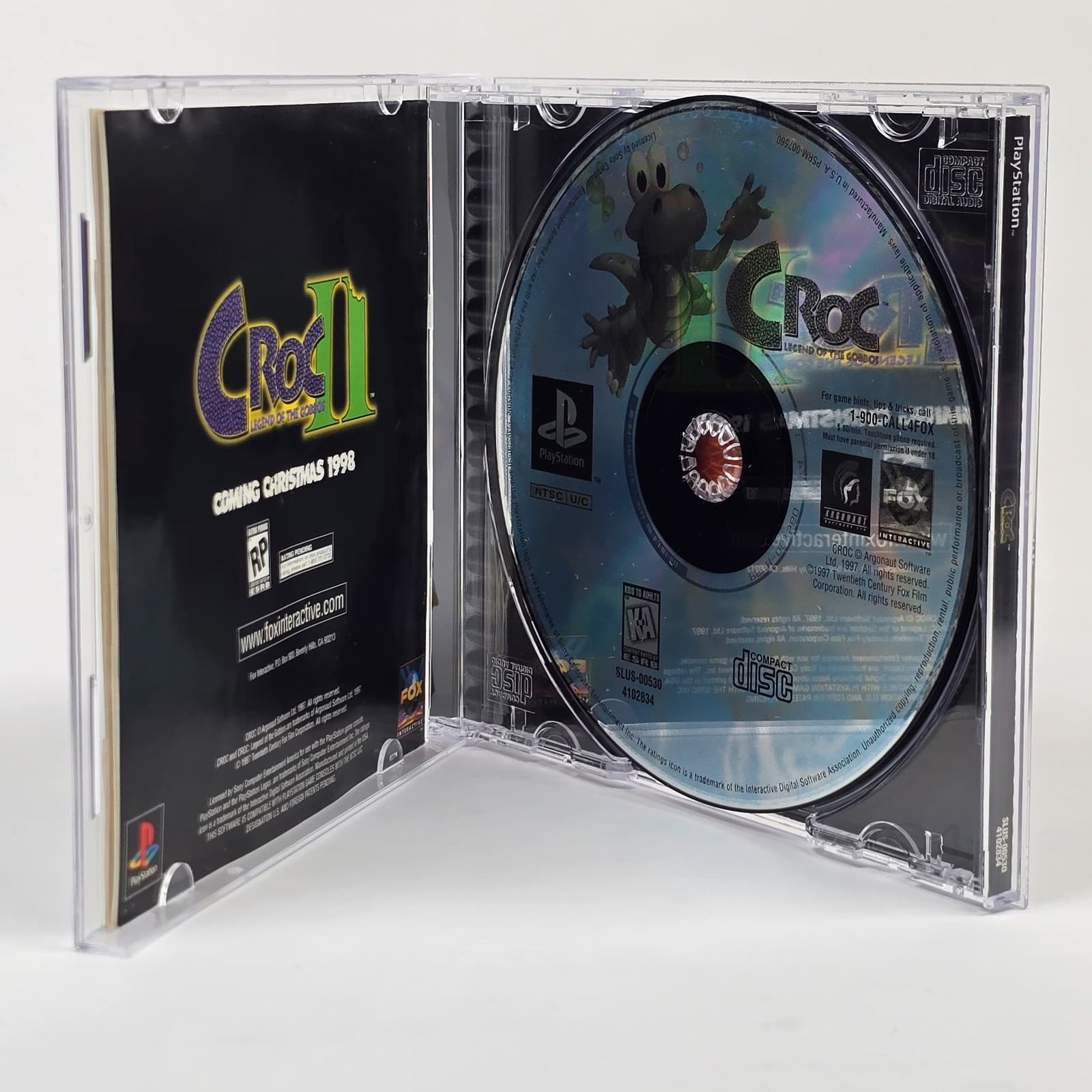 Croc: Legend of the Gobbos (PlayStation 1 PS1) Black Label CIB COMPLETE - Thumbnail 2