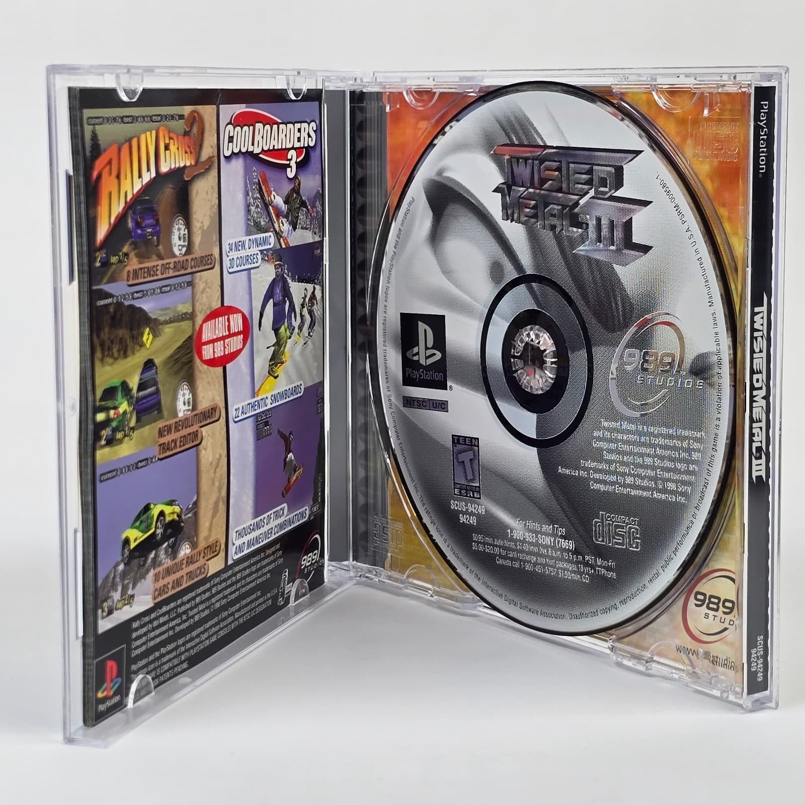 Twisted Metal III 3 (PlayStation 1 PS1) Black Label CIB COMPLETE - Thumbnail 2
