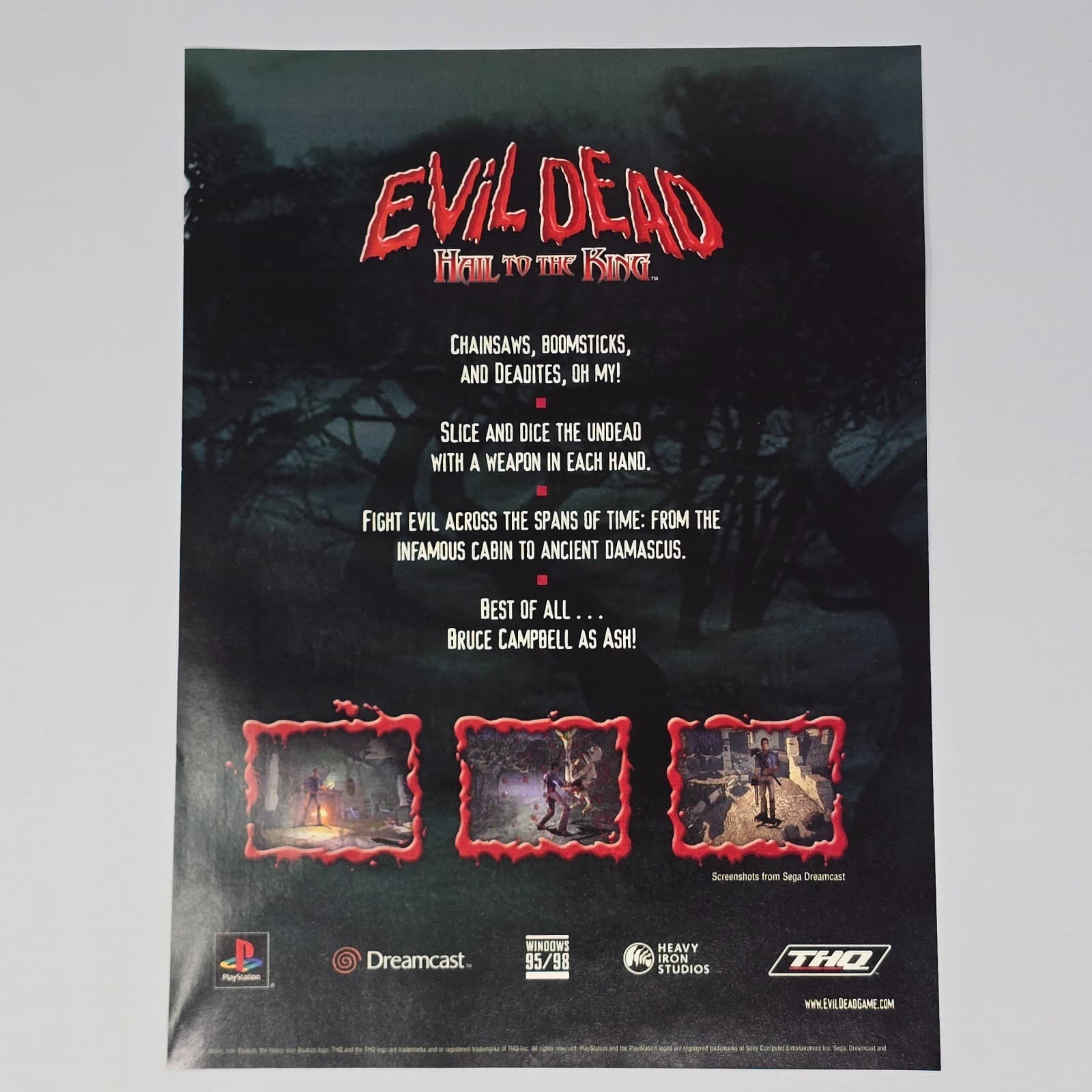 Evil Dead Hail To The King Sega Dreamcast PC Chainsaws Print Ad/Poster