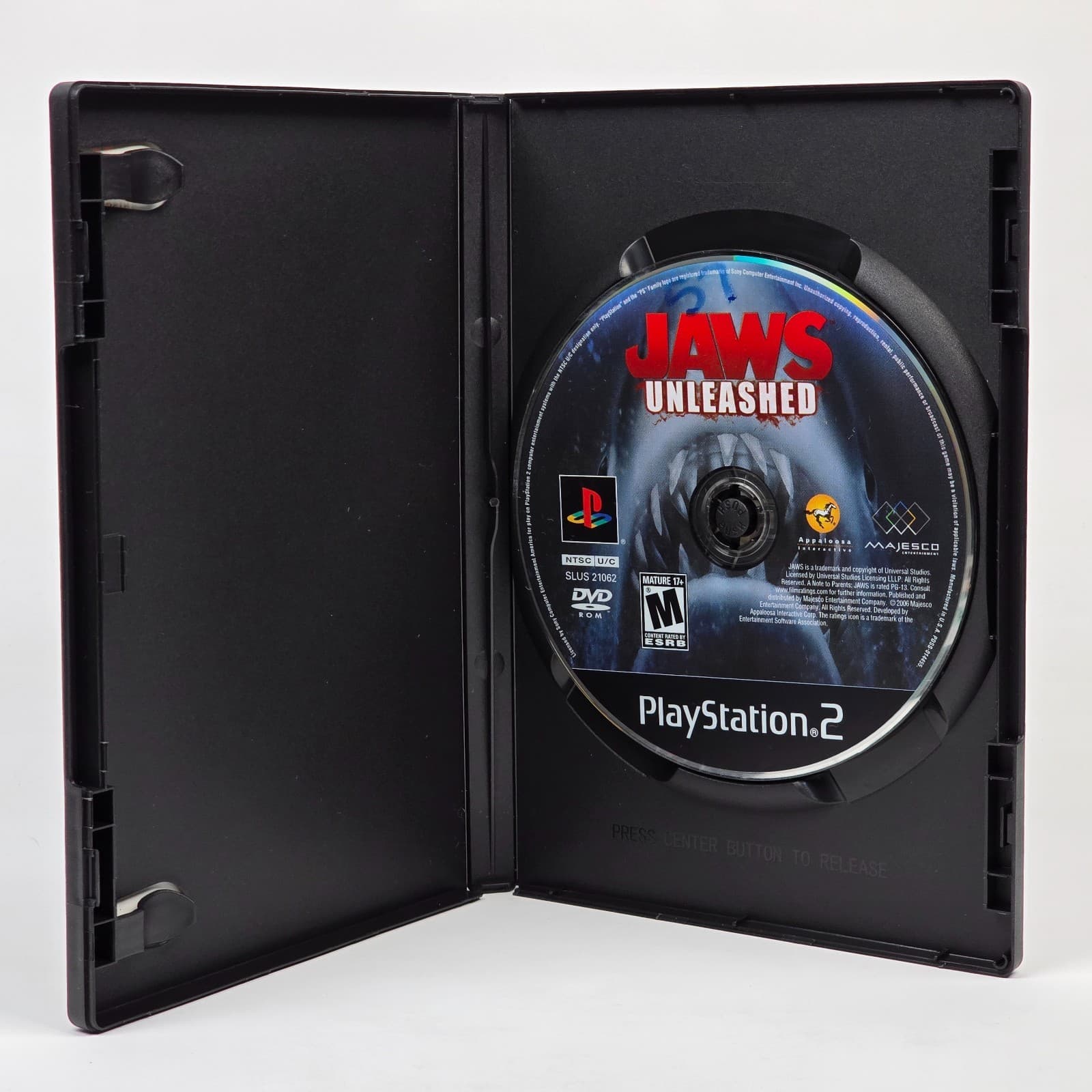 Jaws Unleashed (PlayStation 2 PS2) Black Label Case & Disc - Thumbnail 2