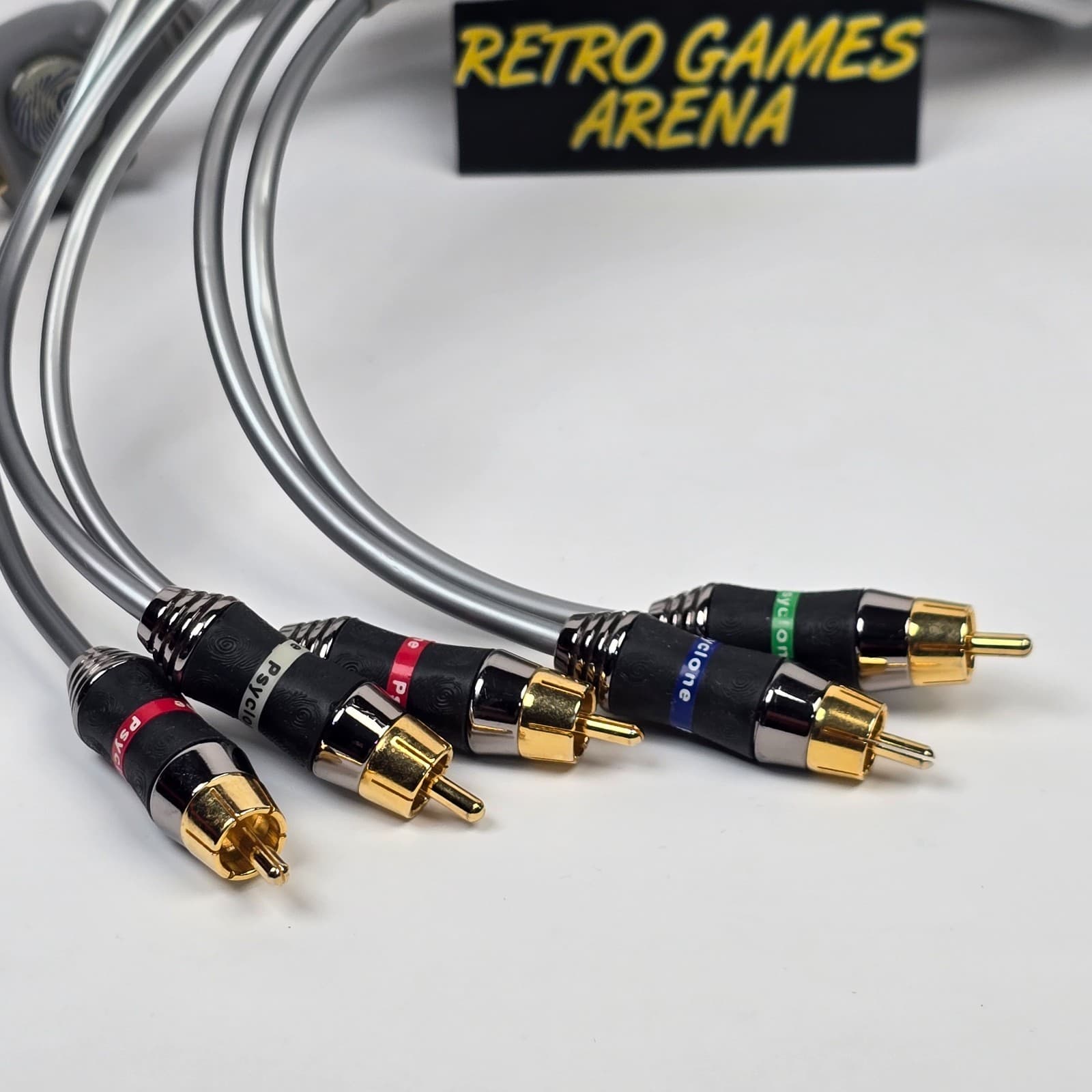 PlayStation 2 PS2 Psyclone Brand Component HD AV Gold Plated Silver Cable TESTED - Thumbnail 3