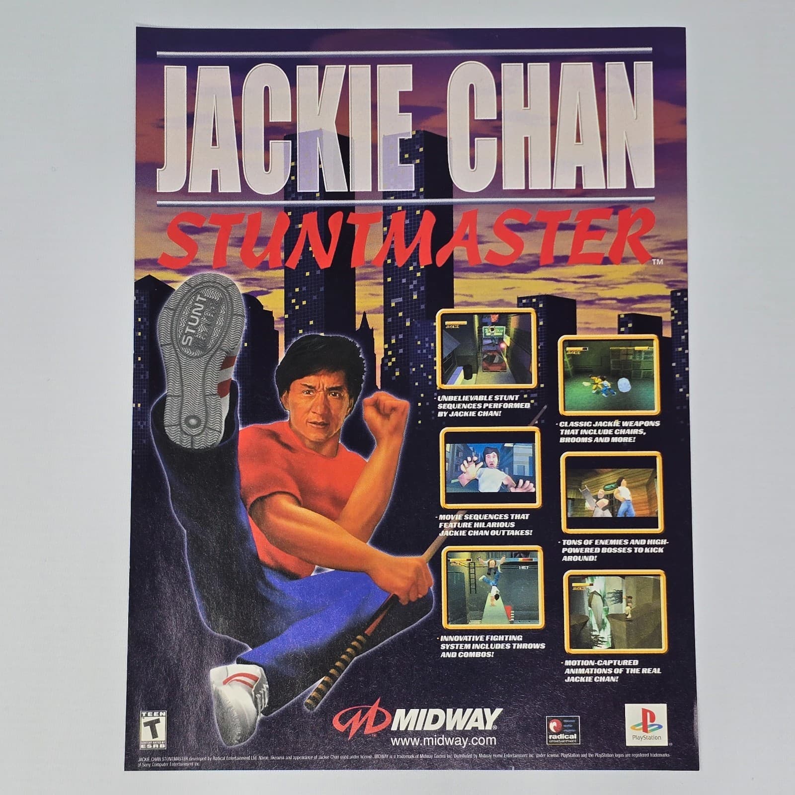Jackie Chan Stunt Master PlayStation PS1 Weapons Print Ad/Poster - Thumbnail 3