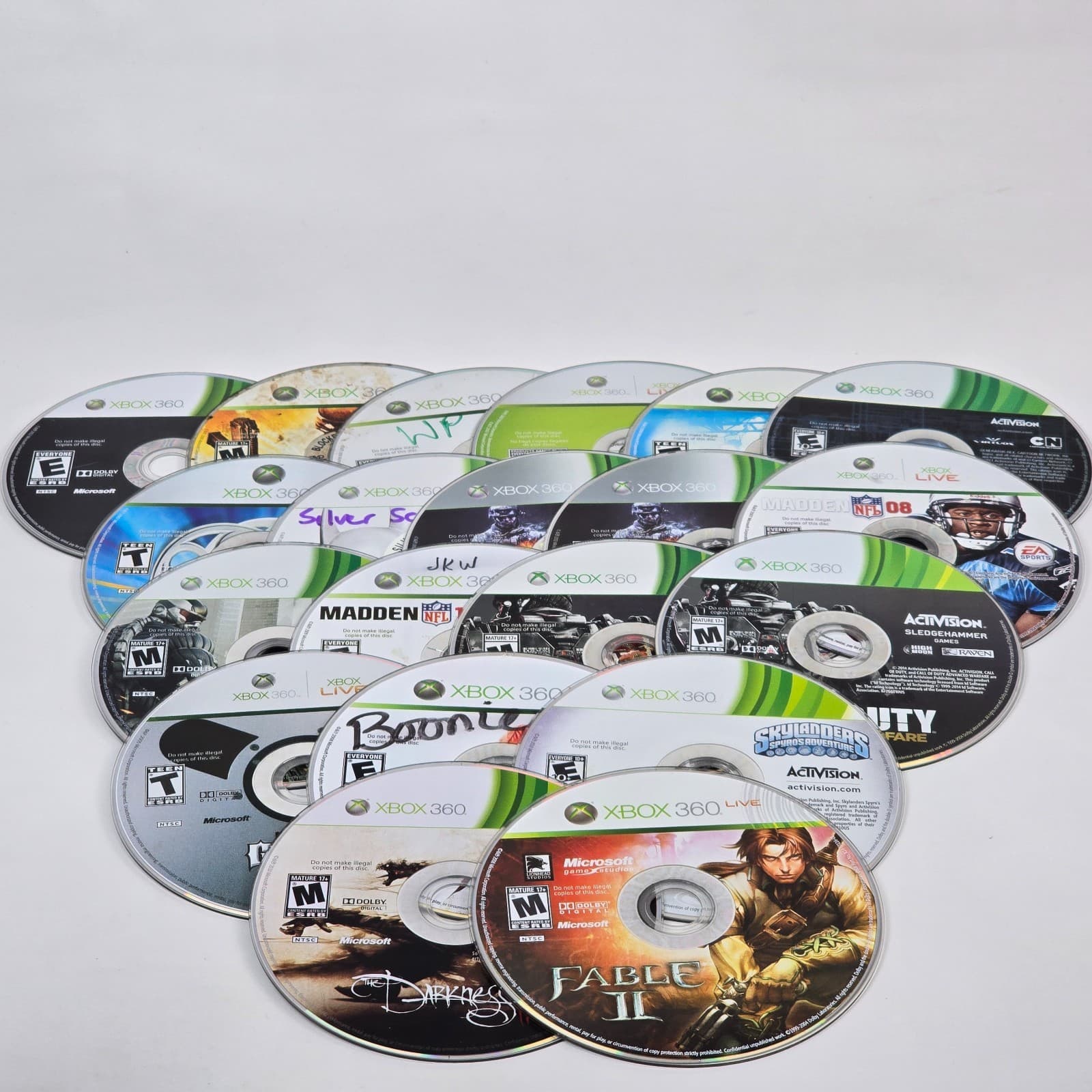 Lot of 100x Loose Xbox 360 Discs LOT D (UNTESTED) Some will need resurfaced - Thumbnail 5