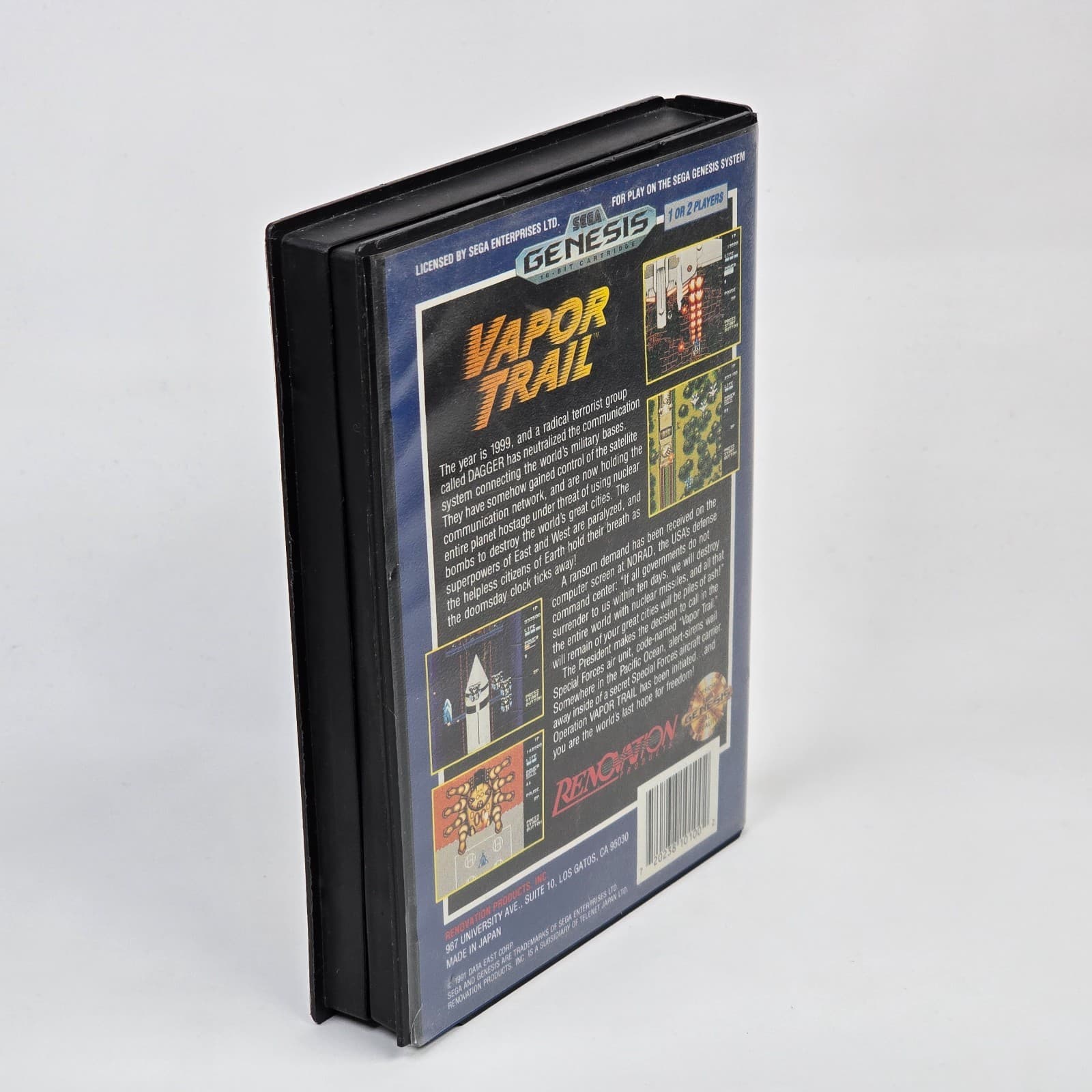 Vapor Trail (Sega Genesis) Case & Cartridge TESTED (Cartridge Imperfections) - Thumbnail 7