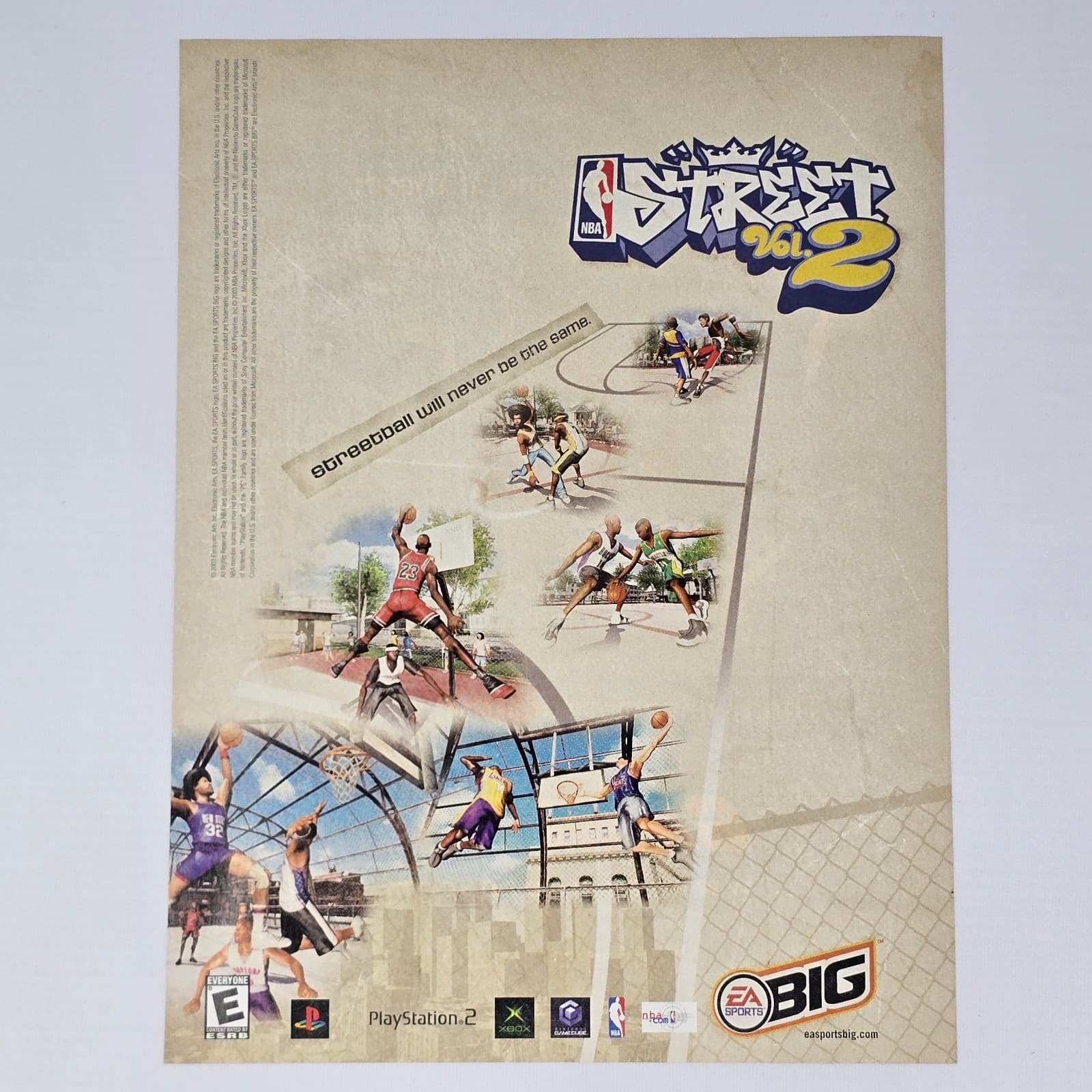NBA Street VOL 2 Xbox PlayStation 2 PS2 GameCube Be The Same Print Ad/Poster