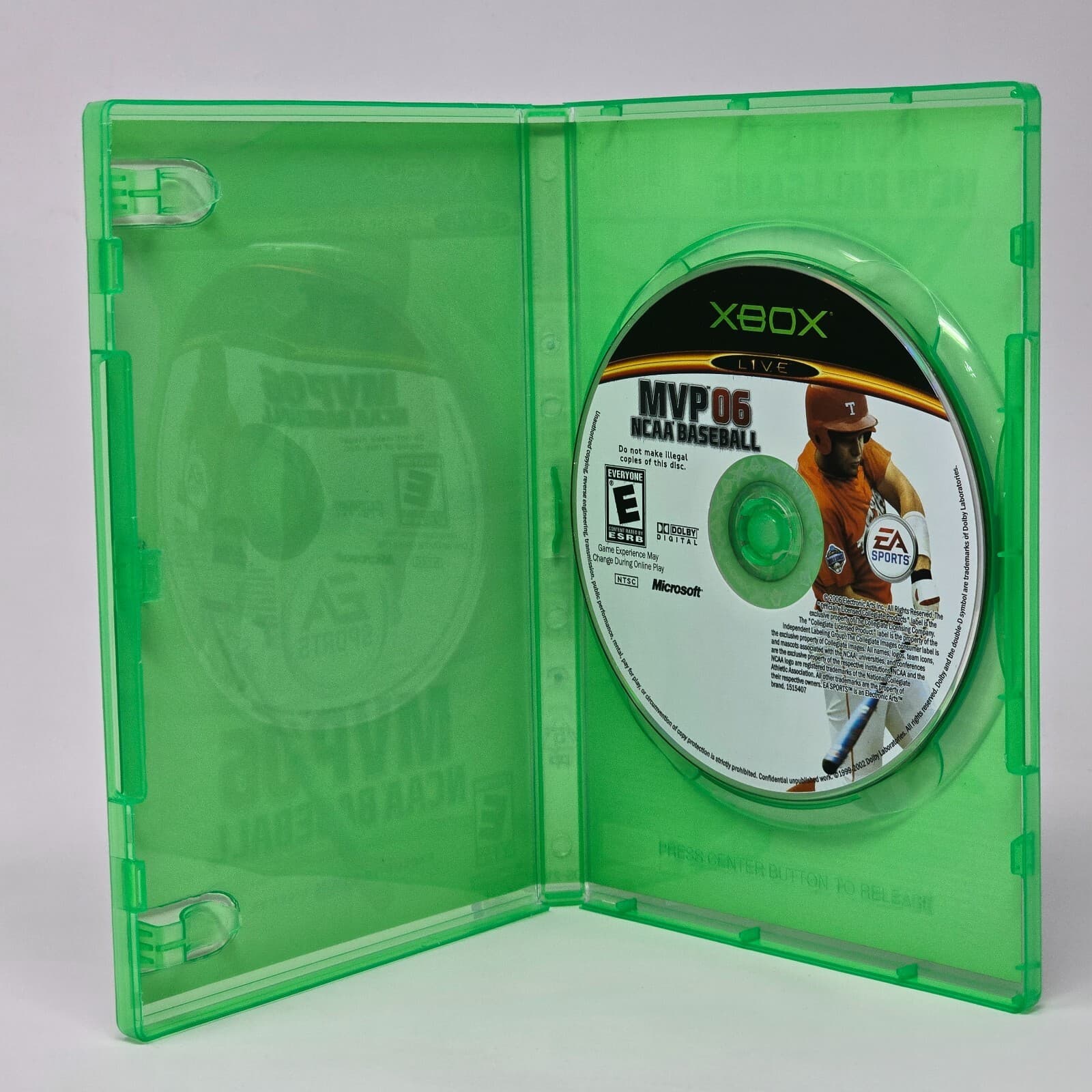 MVP NCAA Baseball 06 (Original Xbox) Case & Disc TESTED - Thumbnail 2