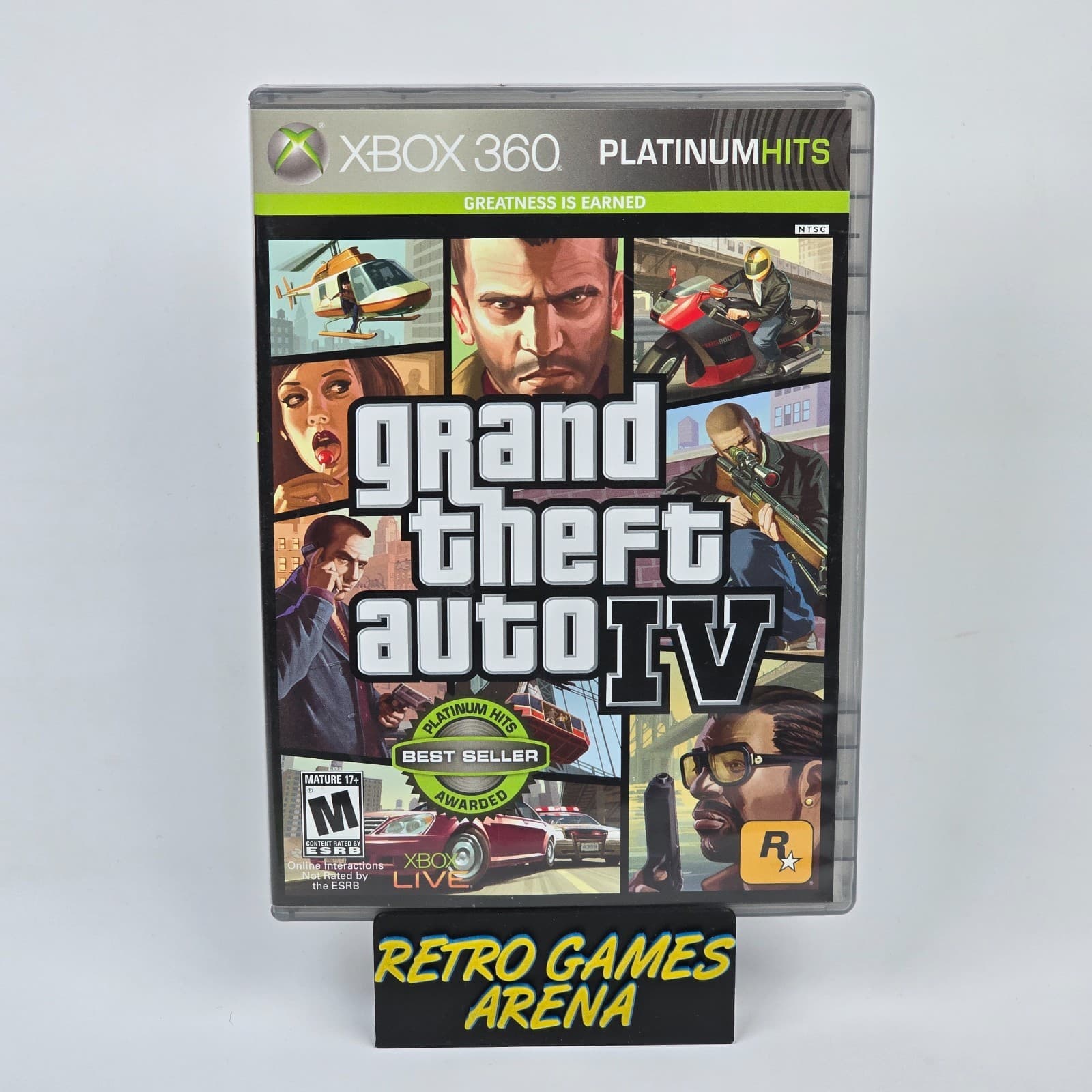 Grand Theft Auto IV GTA 4 (Xbox 360) Platinum Hits Case & Disc