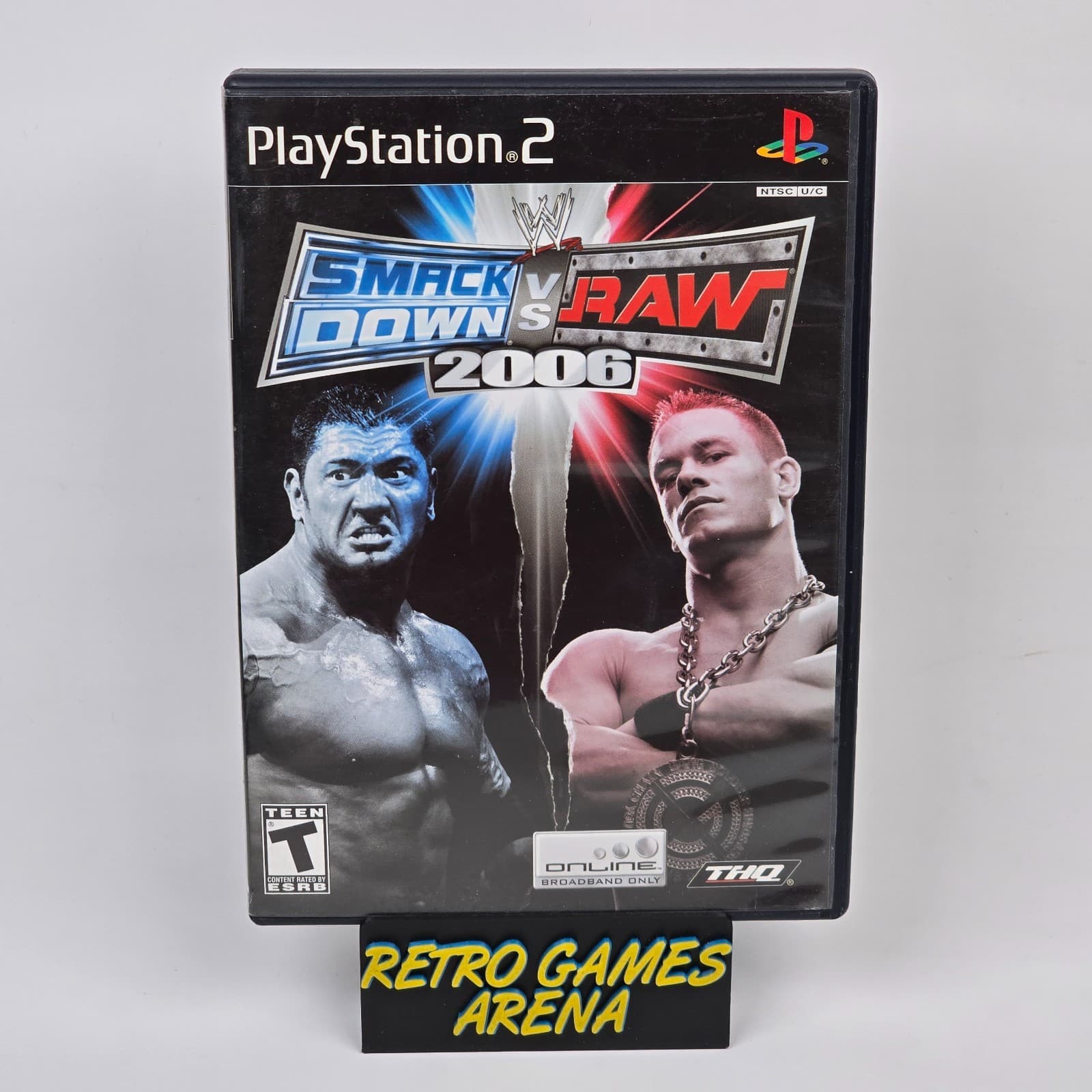 WWE Smackdown vs Raw 2006 (PlayStation 2 PS2) Black Label Case & Disc