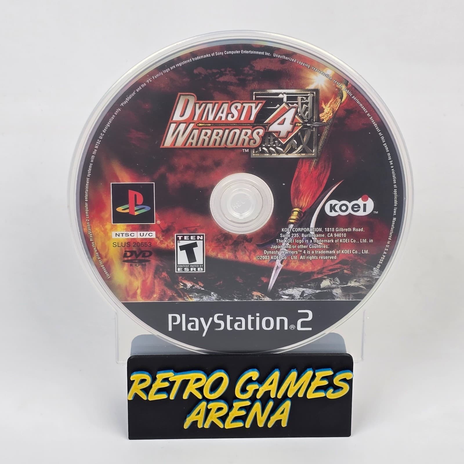 Dynasty Warriors 4 (PlayStation 2 PS2) Black Label Disc