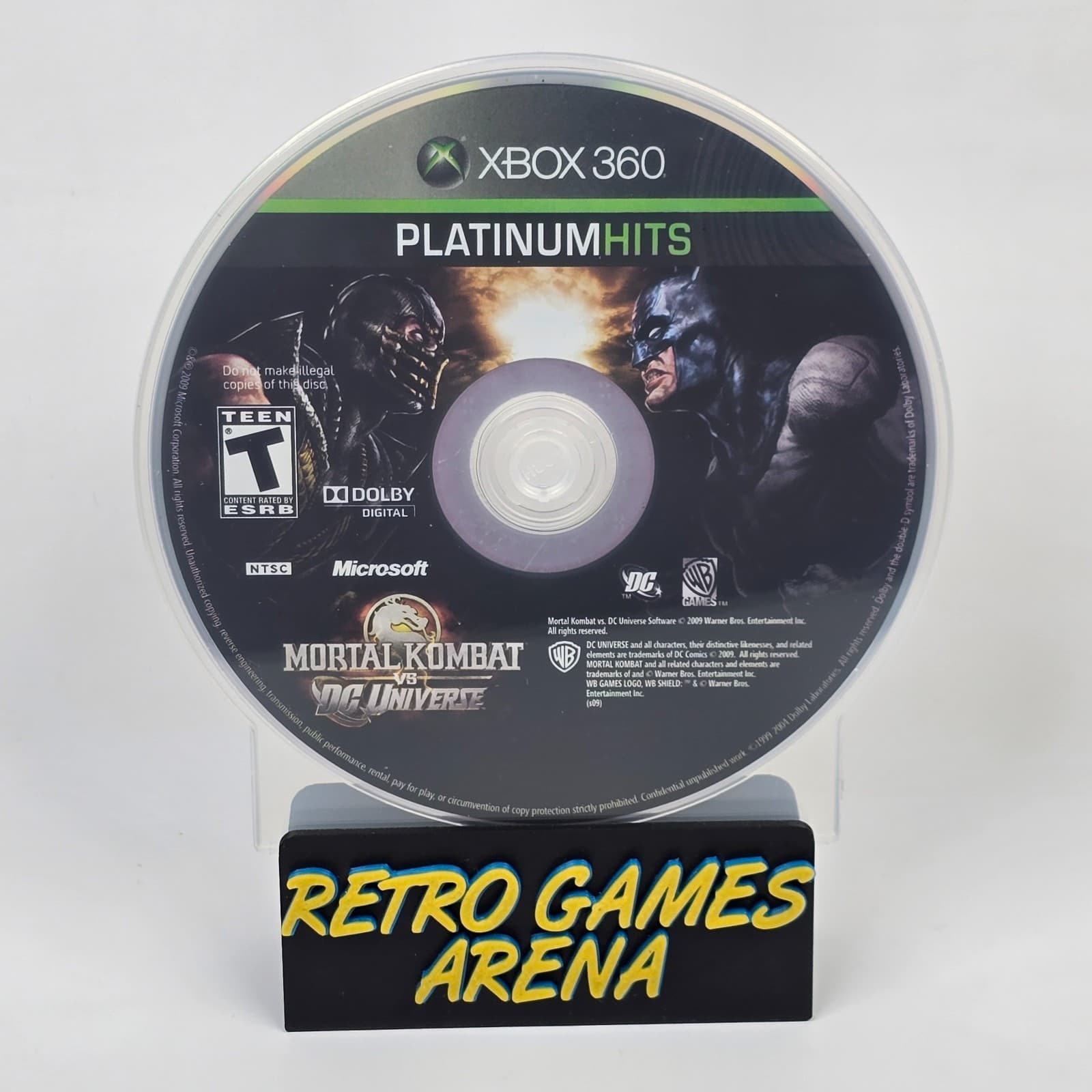 Mortal Kombat vs DC Universe (Xbox 360) Platinum Hits Disc