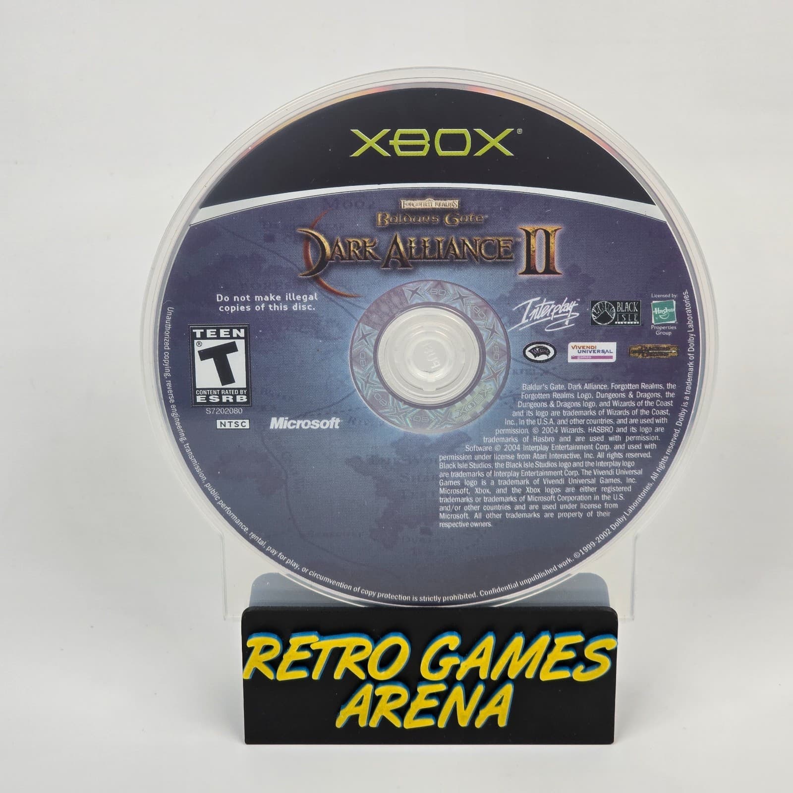Baldur's Gate: Dark Alliance II 2 (Original Xbox) Disc