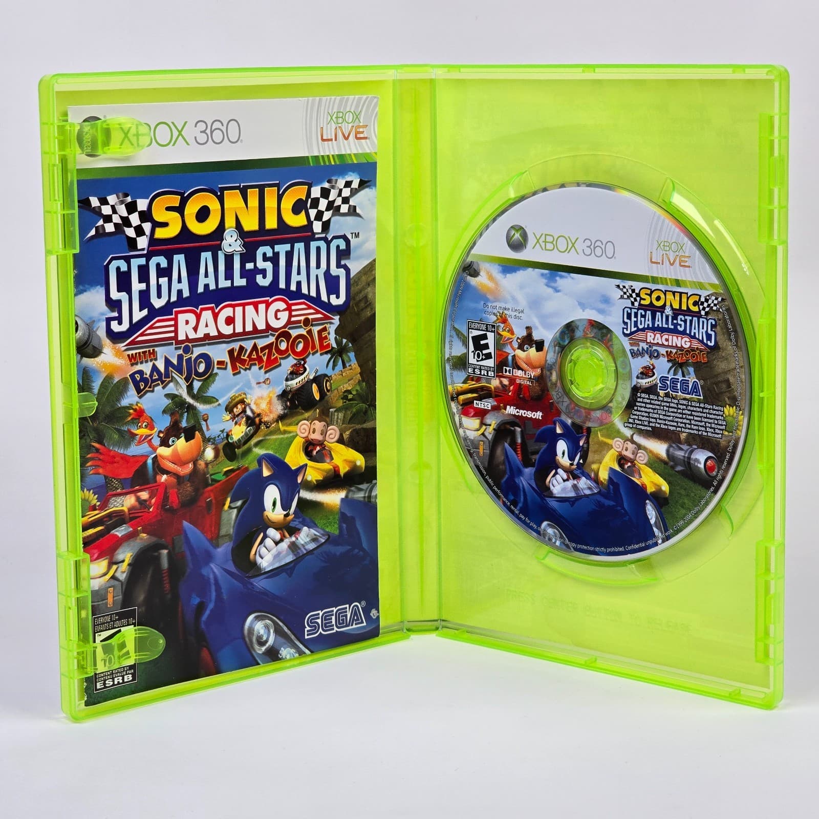Sonic & Sega All-Stars Racing with Banjo-Kazooie (Xbox 360) CIB COMPLETE - Thumbnail 2