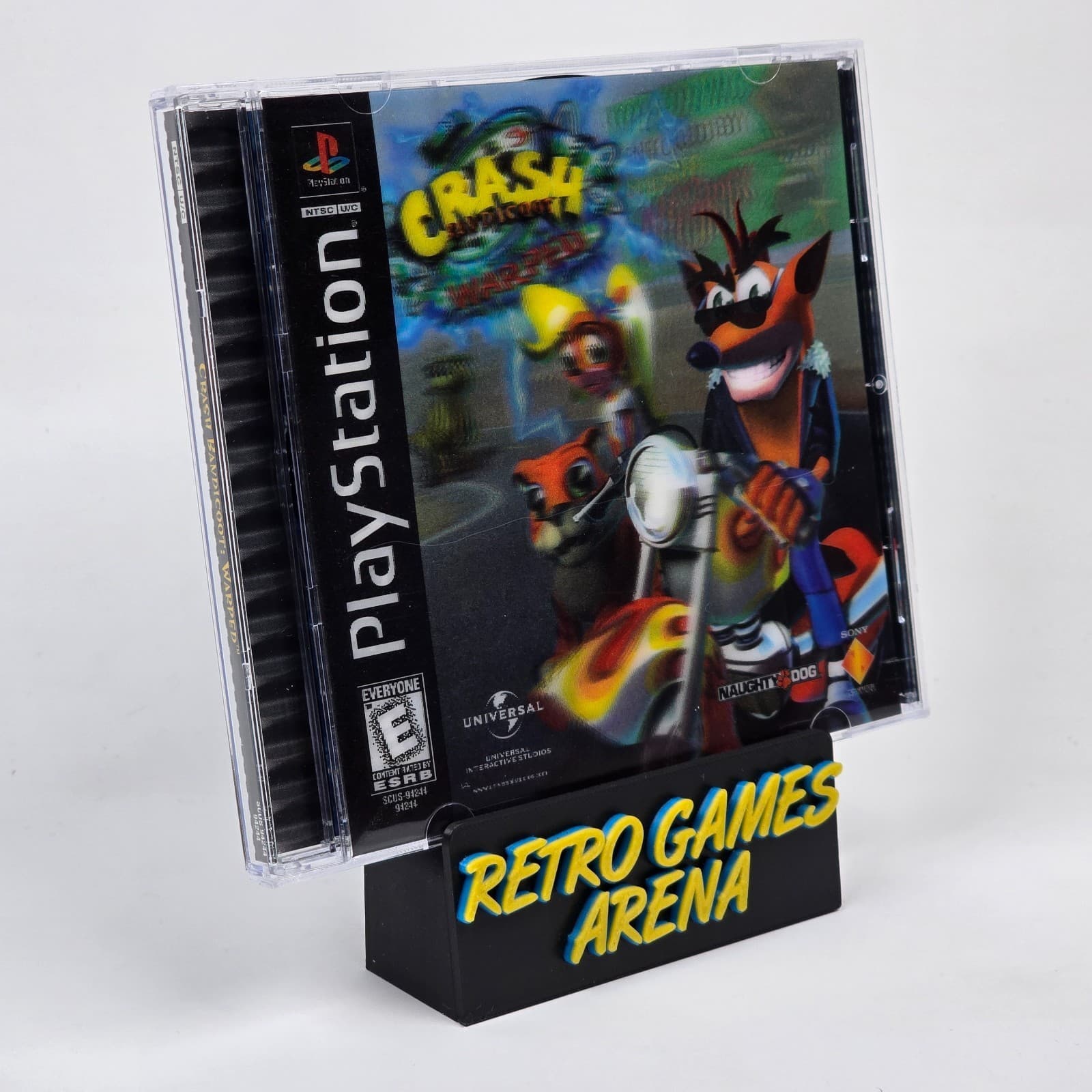 💿REFURBISHED Crash Bandicoot: Warped (PlayStation 1 PS1) Lenticular Holo CIB💿
