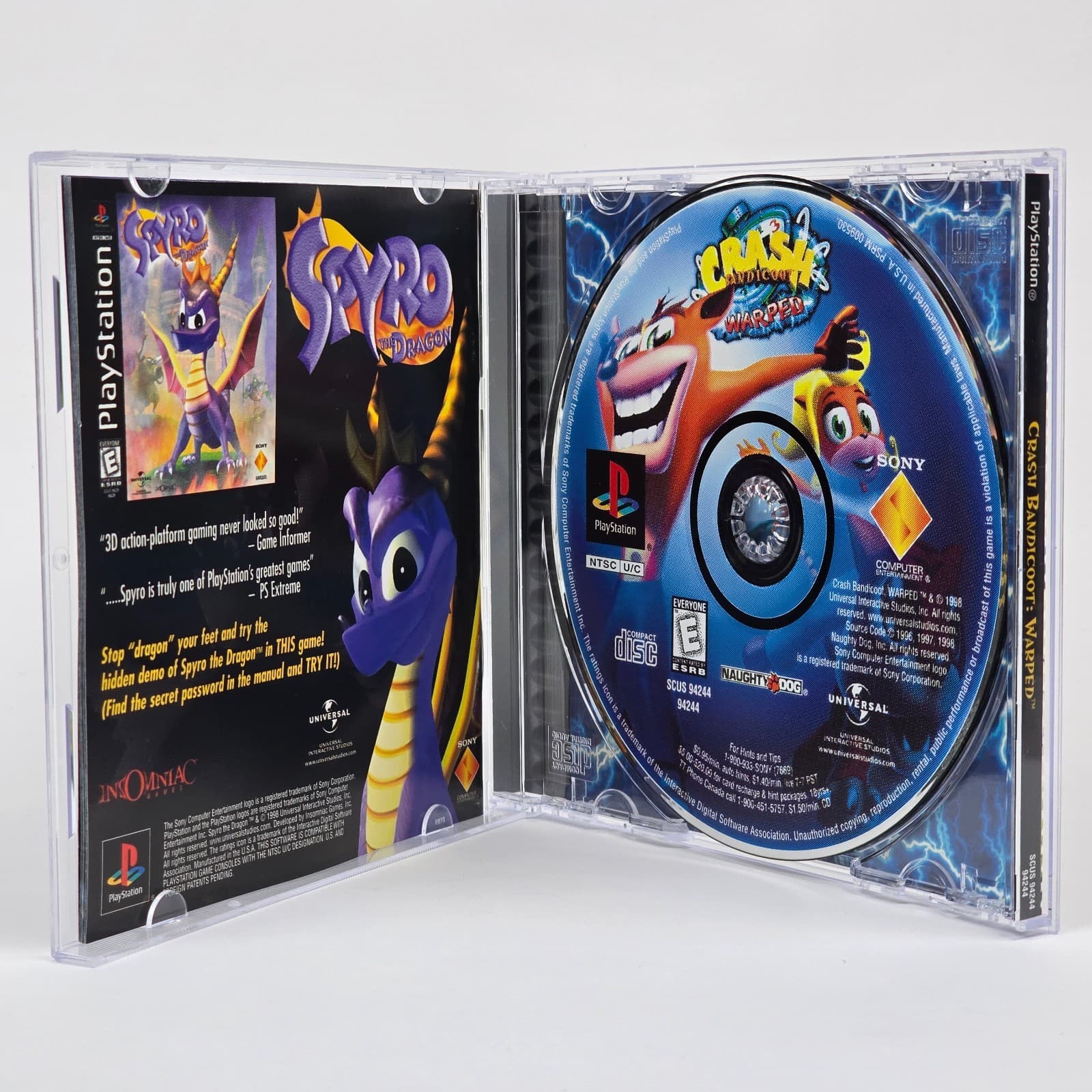 💿REFURBISHED Crash Bandicoot: Warped (PlayStation 1 PS1) Lenticular Holo CIB💿 - Thumbnail 2