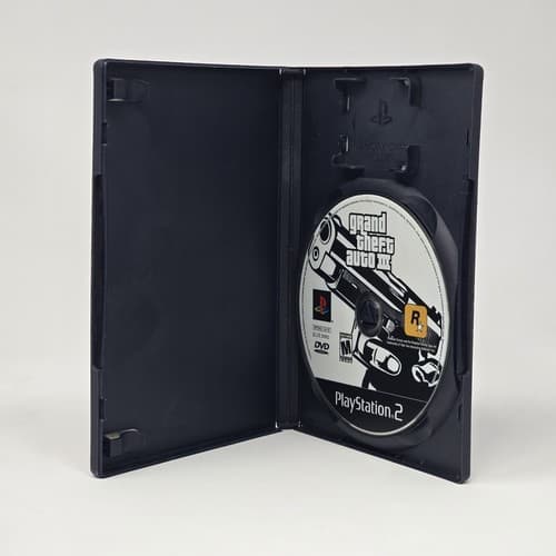 Grand Theft Auto III GTA 3 (PlayStation 2 PS2) Black Label Case & Disc TESTED - Thumbnail 2