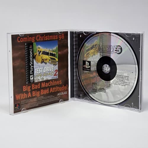 Test Drive 5 (PlayStation 1 PS1) Black Label CIB COMPLETE & TESTED - Thumbnail 2